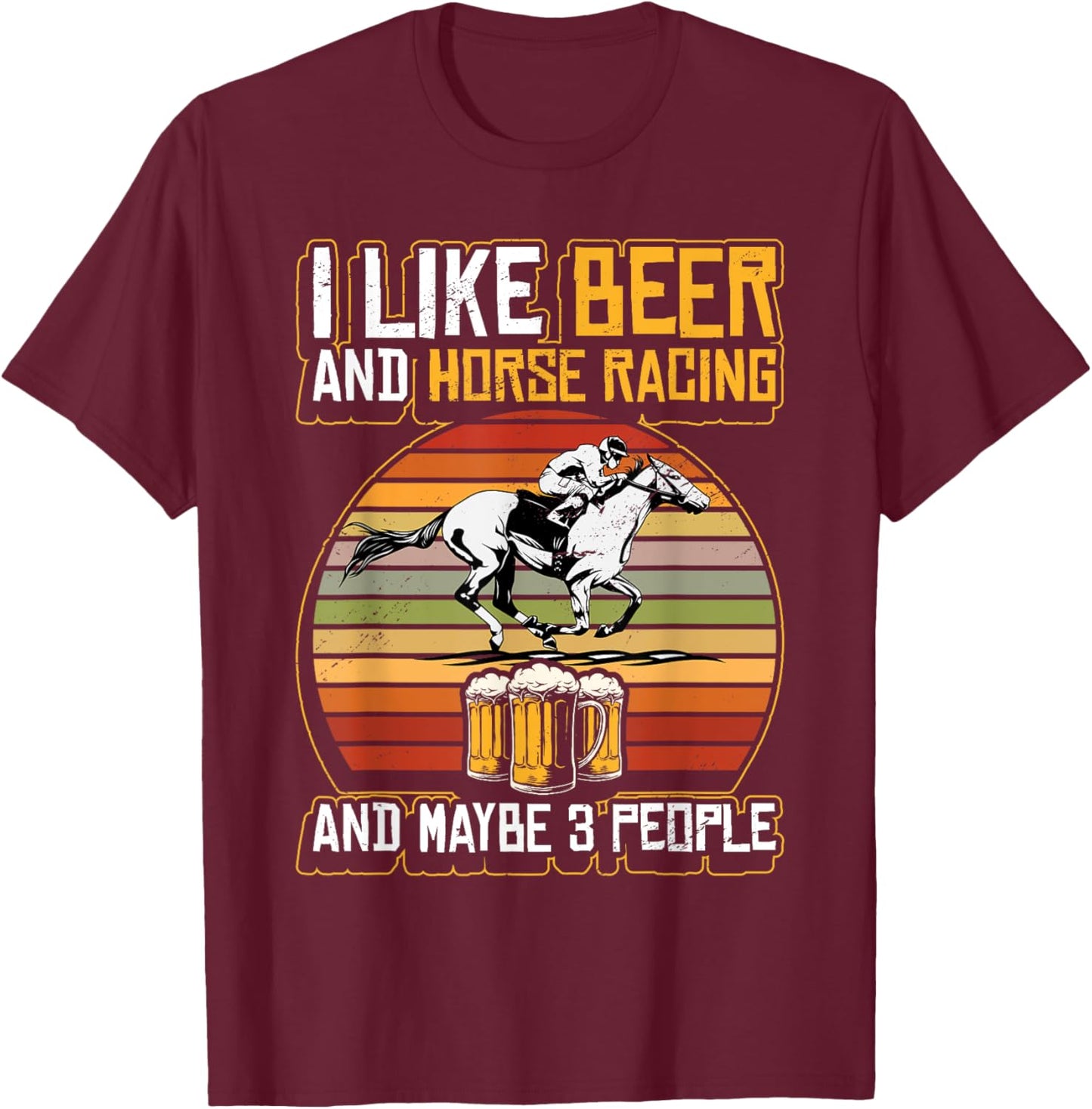 Funny Horse Racing Derby Horse Betting Race Horser Owner T-Shirt - T-Shirt | Maroon