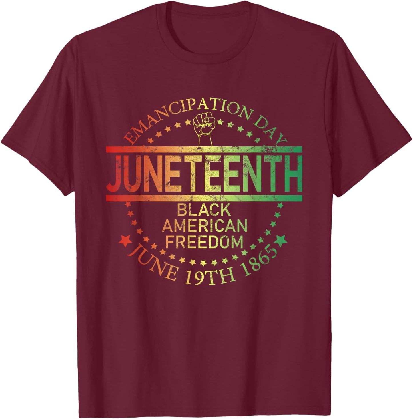 Juneteenth Black African Juneteenth & Black History T-Shirt - T-Shirt | Maroon