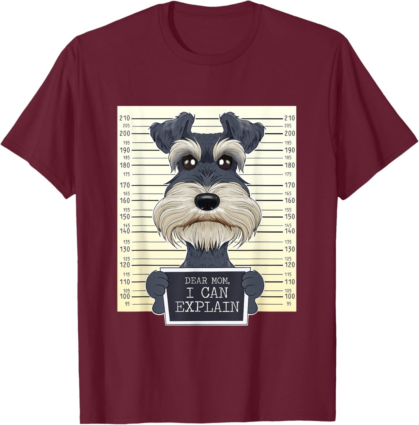 Funny Miniature Schnauzer Mom I Miniature Schnauzer Small T-Shirt - T-Shirt | Maroon