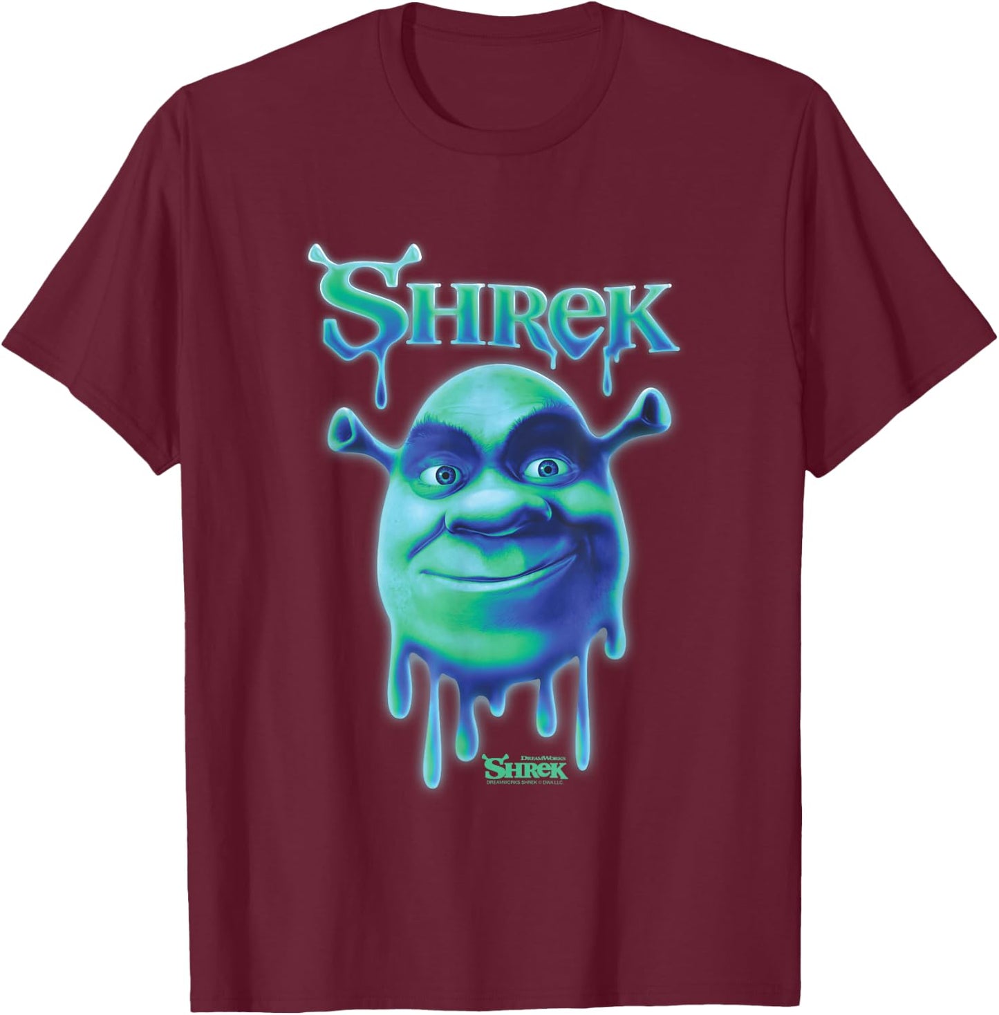 Shrek Slime Big Face T-Shirt - T-Shirt | Maroon