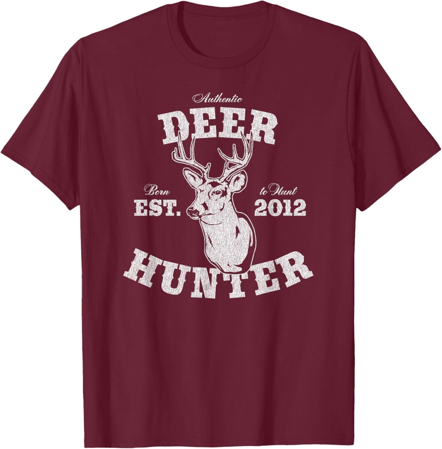 14 Year Old Deer Hunter Hunting 2012 14th Birthday T-Shirt - T-Shirt | Maroon