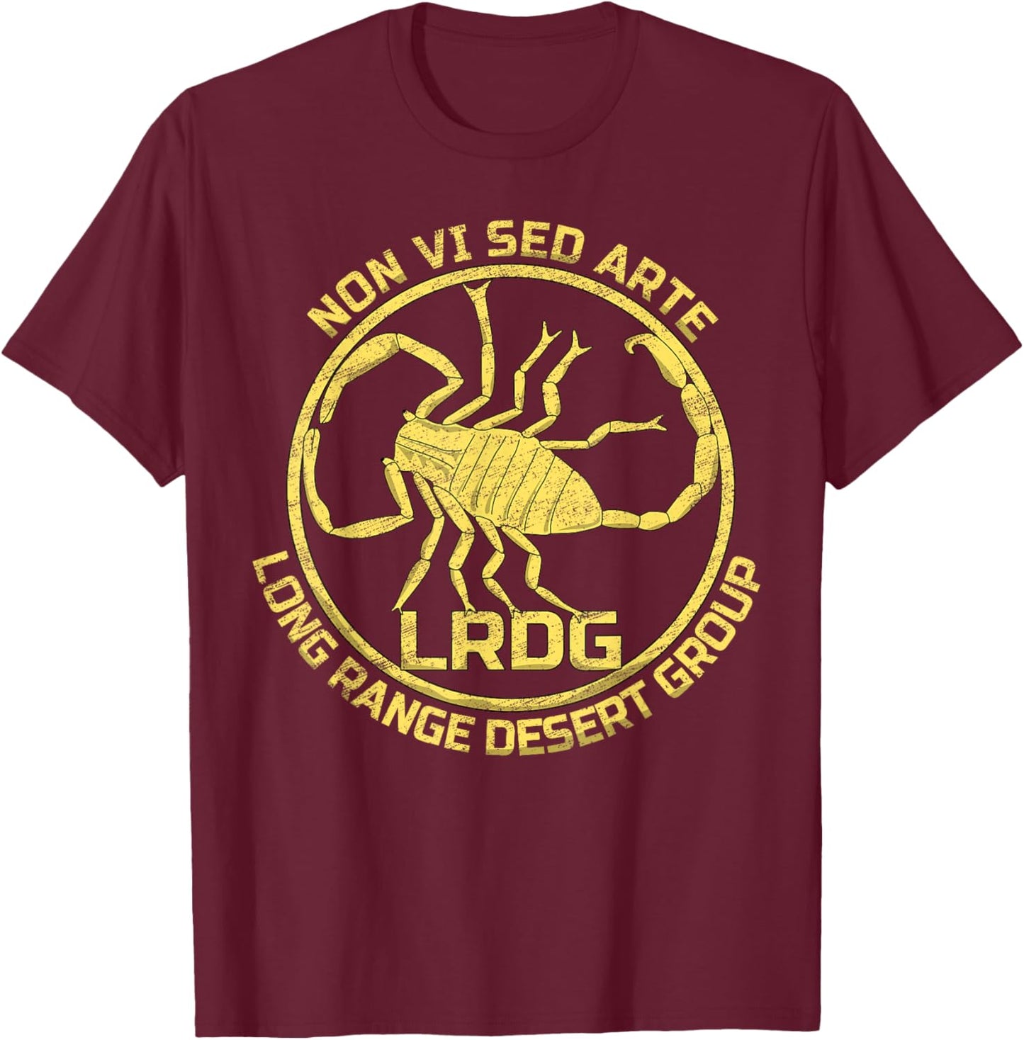 LRDG British Special Force Range Desert Group British WW2 T-Shirt - T-Shirt | Maroon
