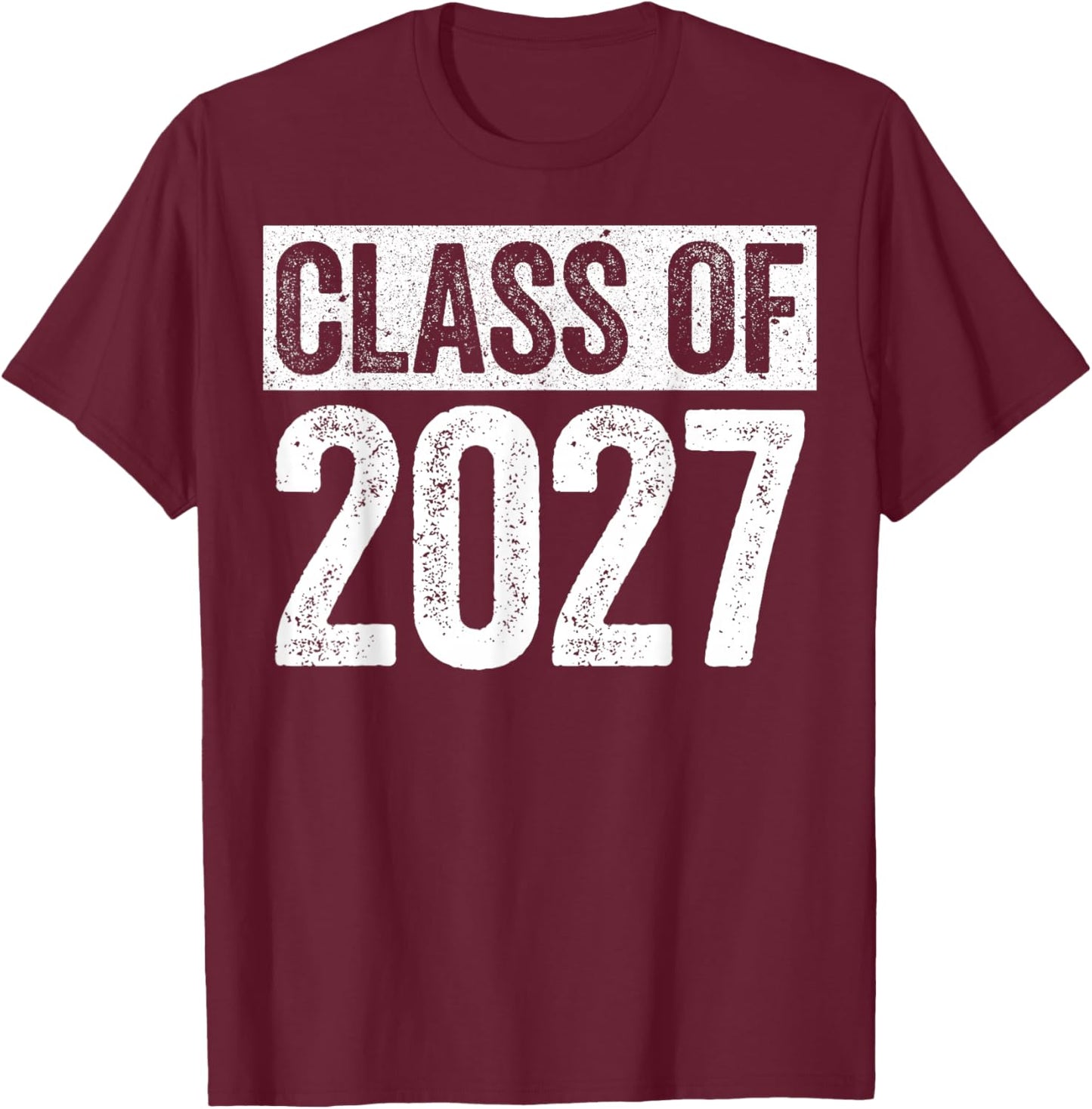 Class of 2027 Shirt Senior 2027 Graduation T-Shirt - T-Shirt | Maroon