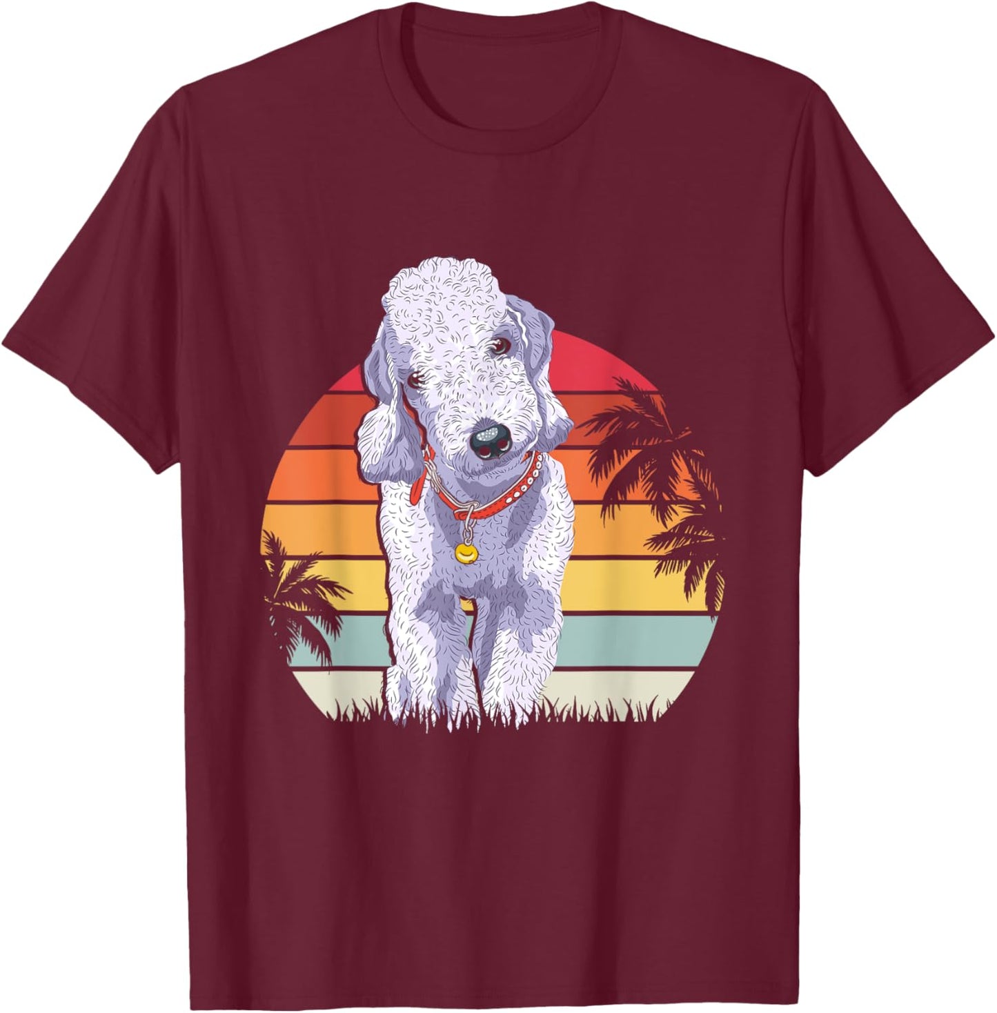 Bedlington Terrier Dog Clothes Women Kids T-Shirt - T-Shirt | Maroon