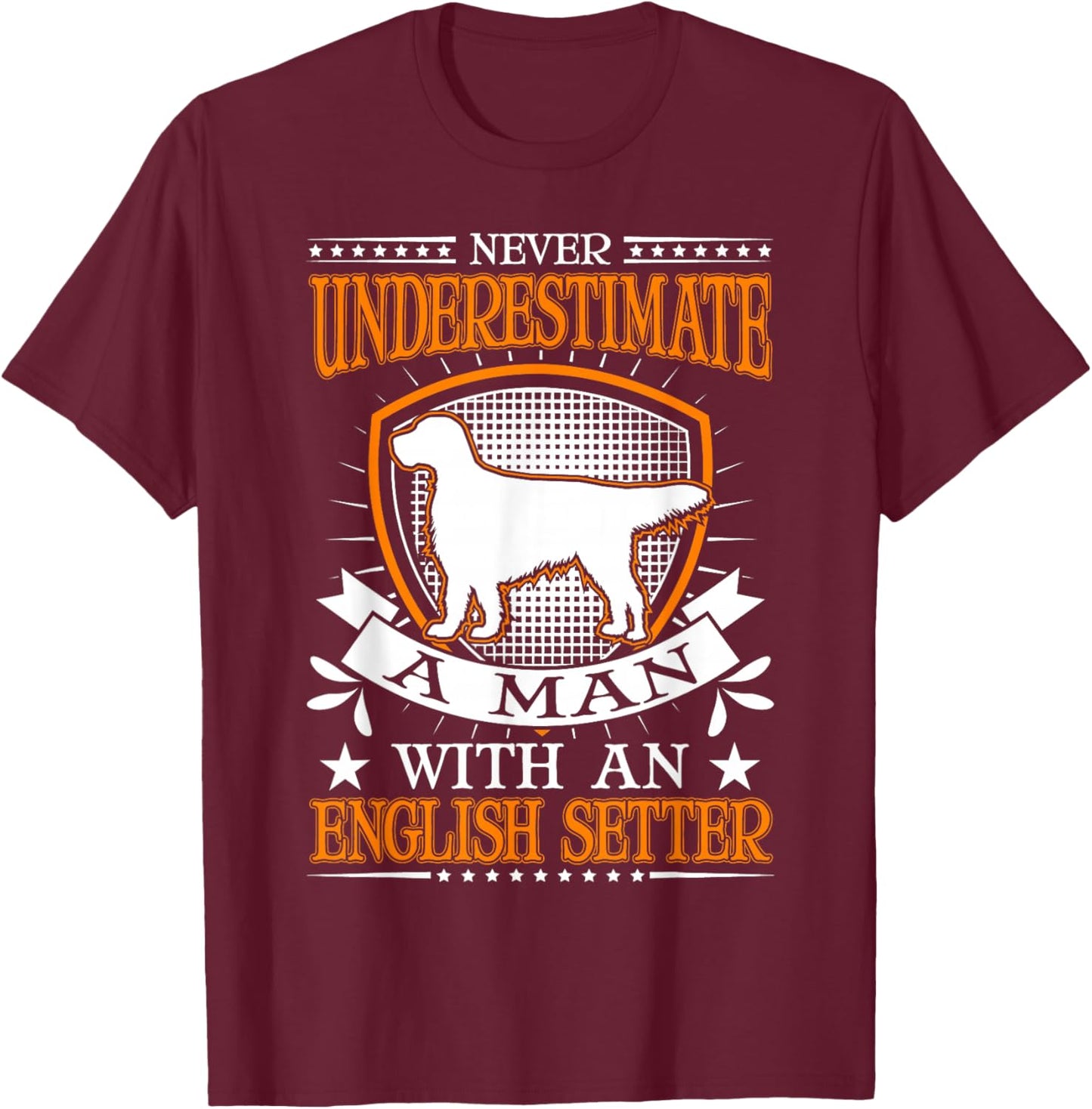 English Setter Man T-Shirt - T-Shirt | Maroon