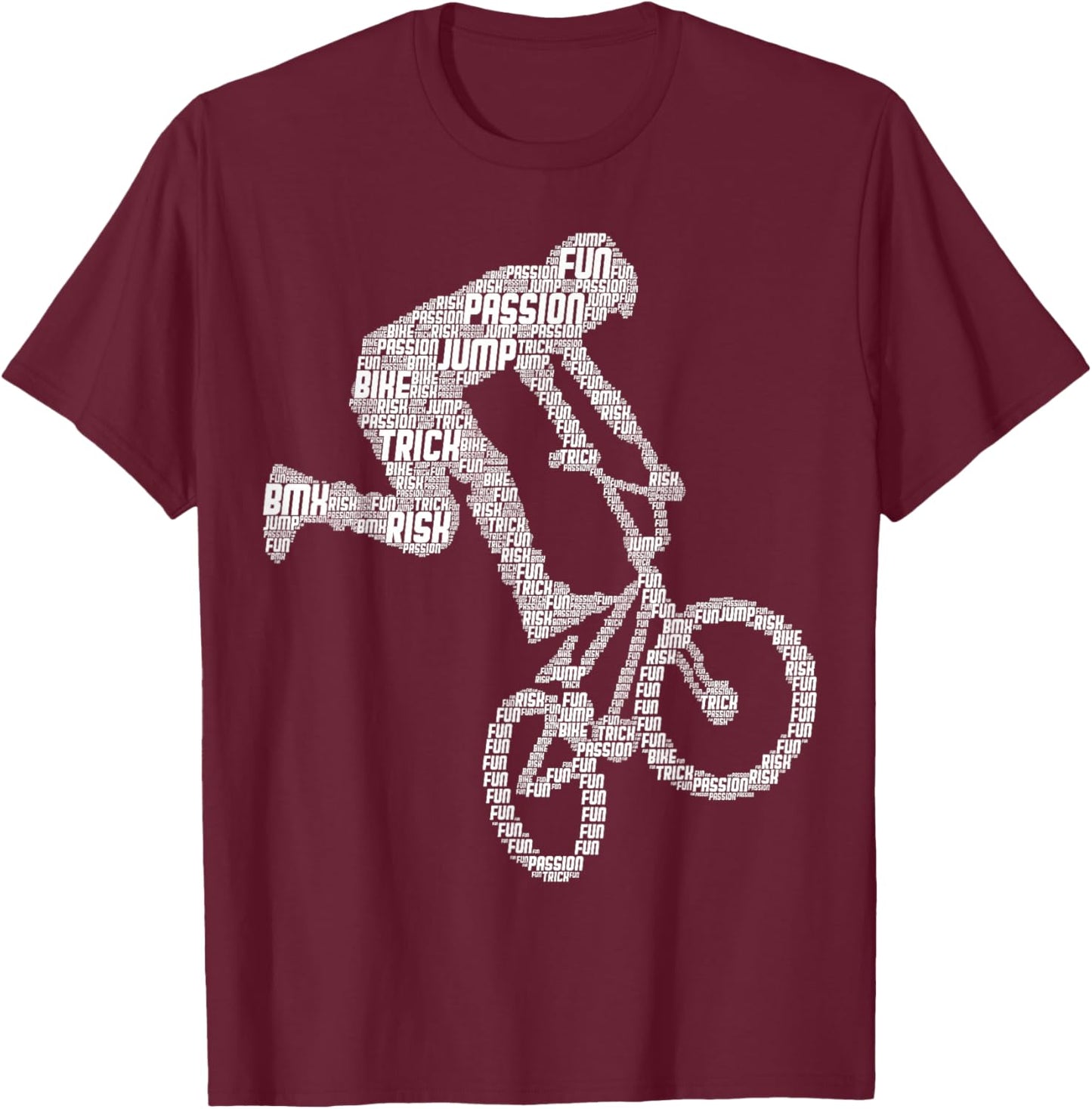 BMX Bike Stunt Freestyle Rider Boys Children T-Shirt - T-Shirt | Maroon
