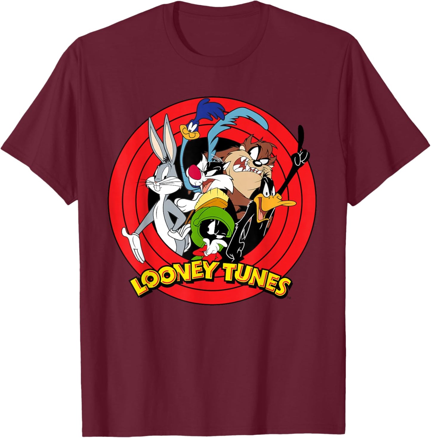 Looney Tunes Classic Characters T-Shirt - T-Shirt | Maroon