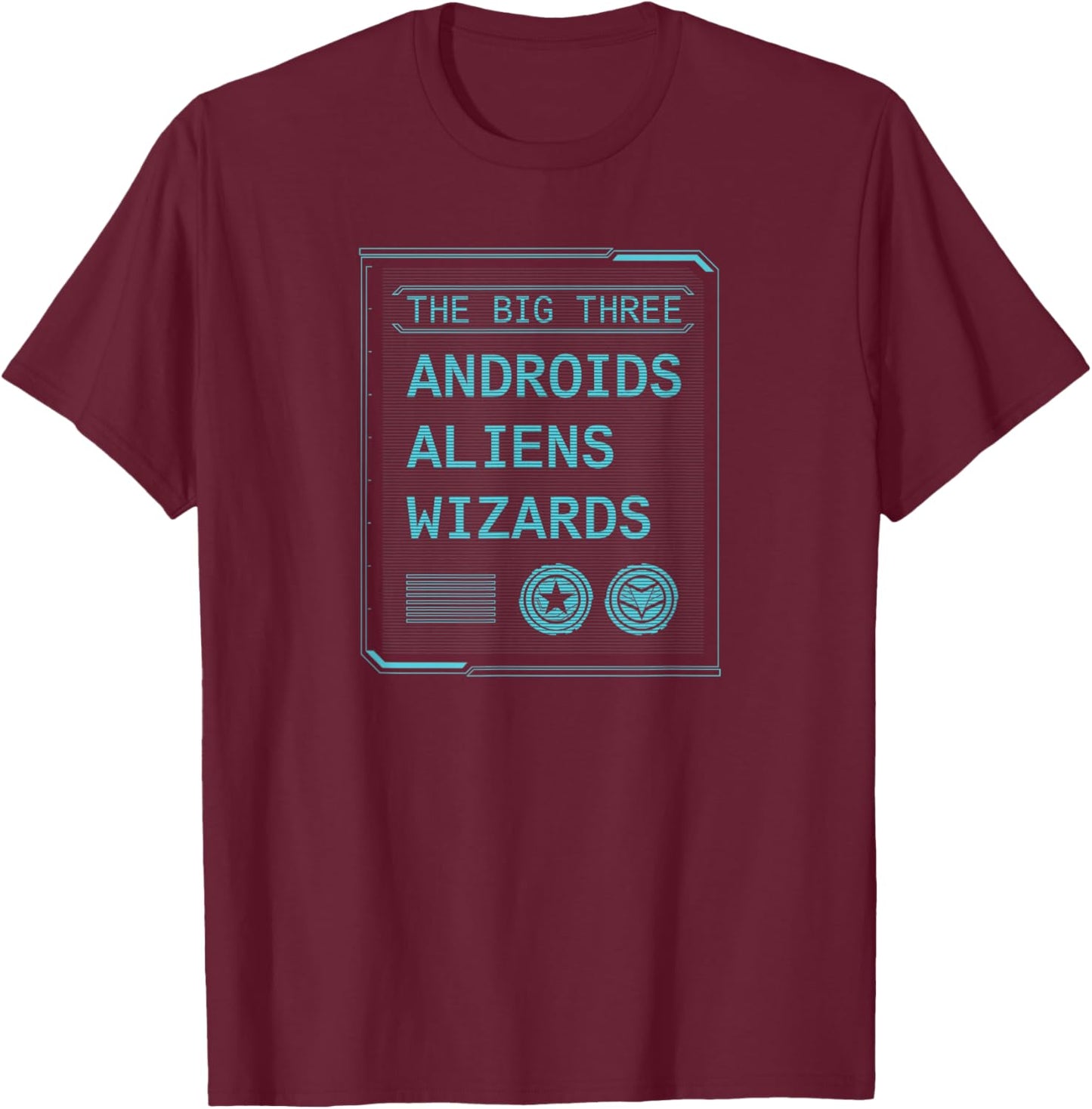 The Falcon and The Winter Soldier Androids Aliens Wizards T-Shirt - T-Shirt | Maroon