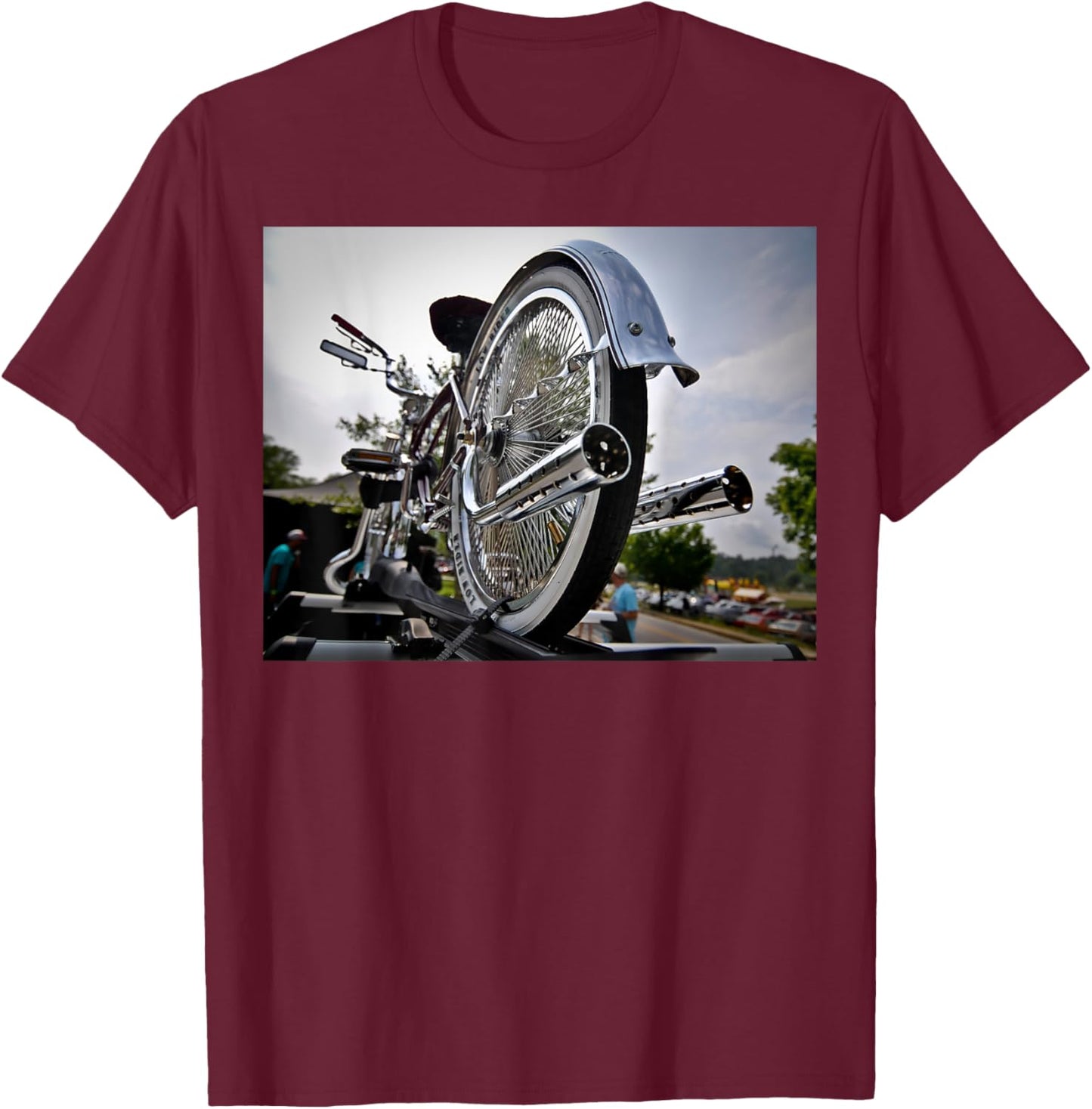 Lowrider Bike T-Shirt - T-Shirt | Maroon
