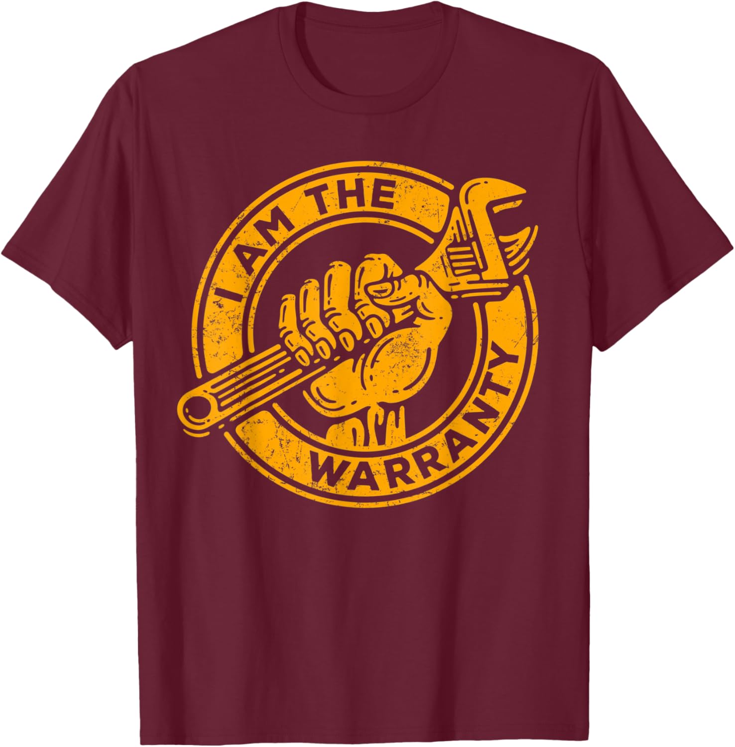 I Am The Warranty, Car Lover Vintage T-Shirt - T-Shirt | Maroon