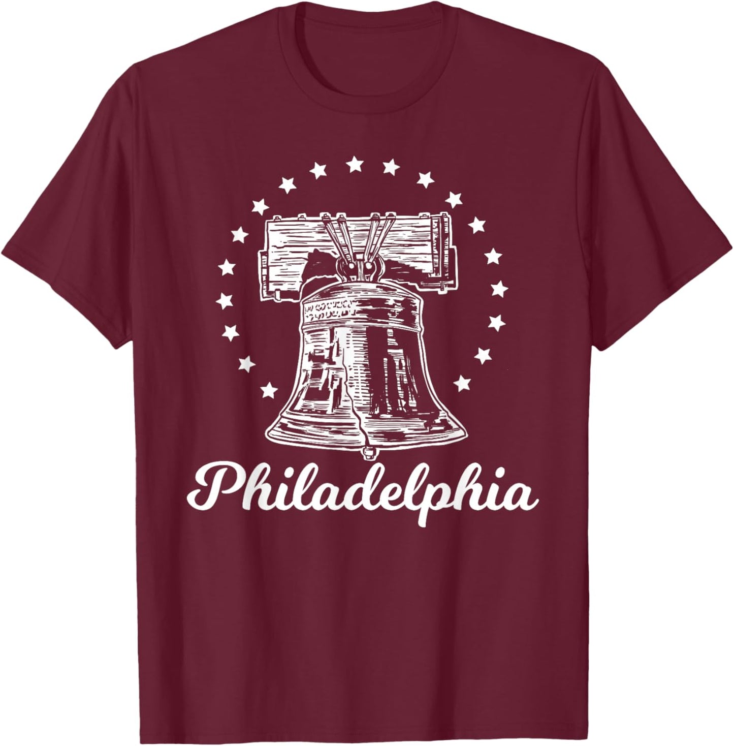Philadelphia Novelty Liberty Bell Small T-Shirt - T-Shirt | Maroon