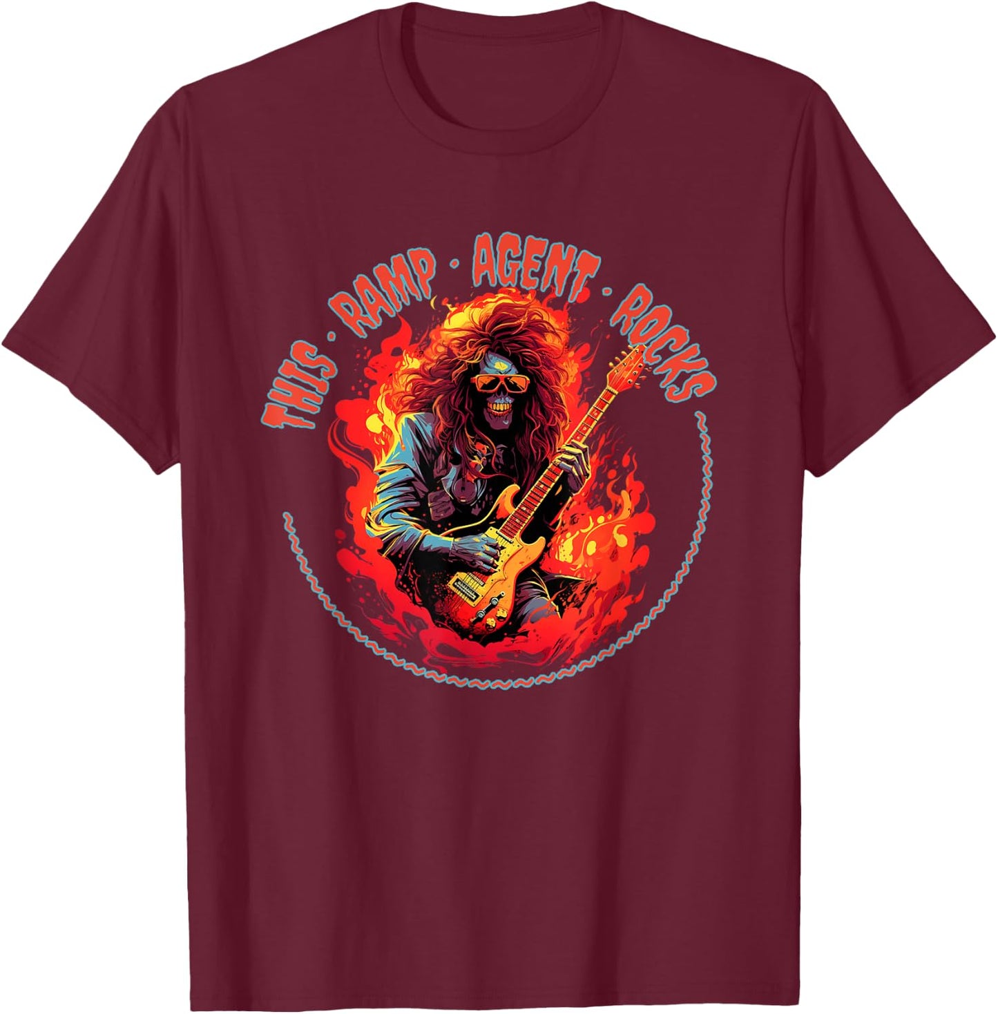 This Ramp Agent Rocks Funny Musician T-Shirt - T-Shirt | Maroon