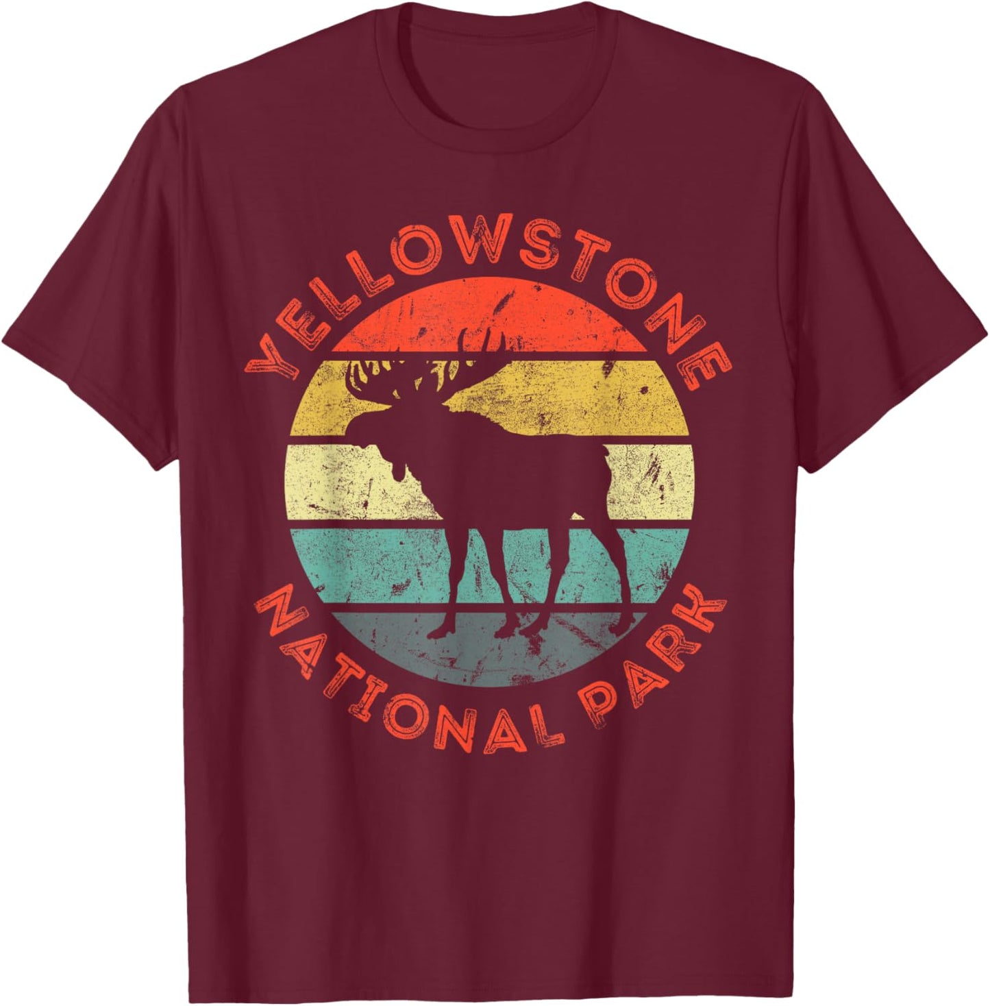Yellowstone National Park T-Shirt - T-Shirt | Maroon