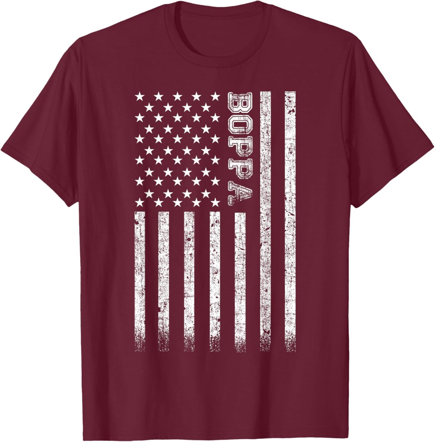 Boppa American Flag T-Shirt - T-Shirt | Maroon