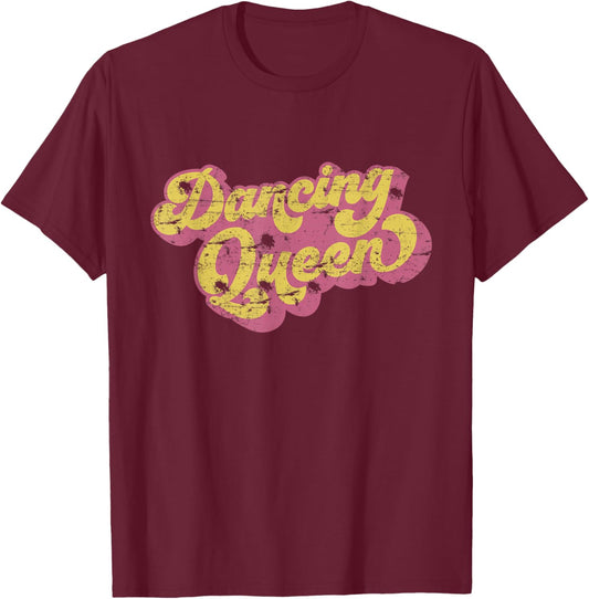 Dancing Queen Shirt Vintage Dancing 70s T-Shirt - T-Shirt | Maroon