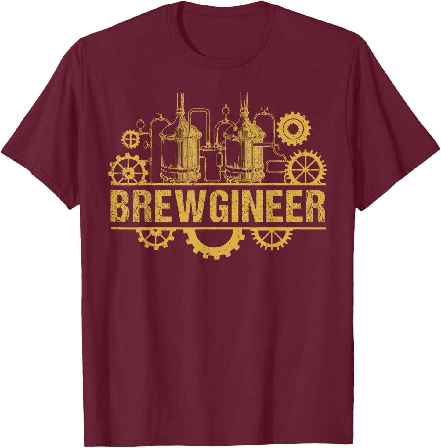 Brewgineer Beer Brewer Beergineer Homebrew T-Shirt - T-Shirt | Maroon