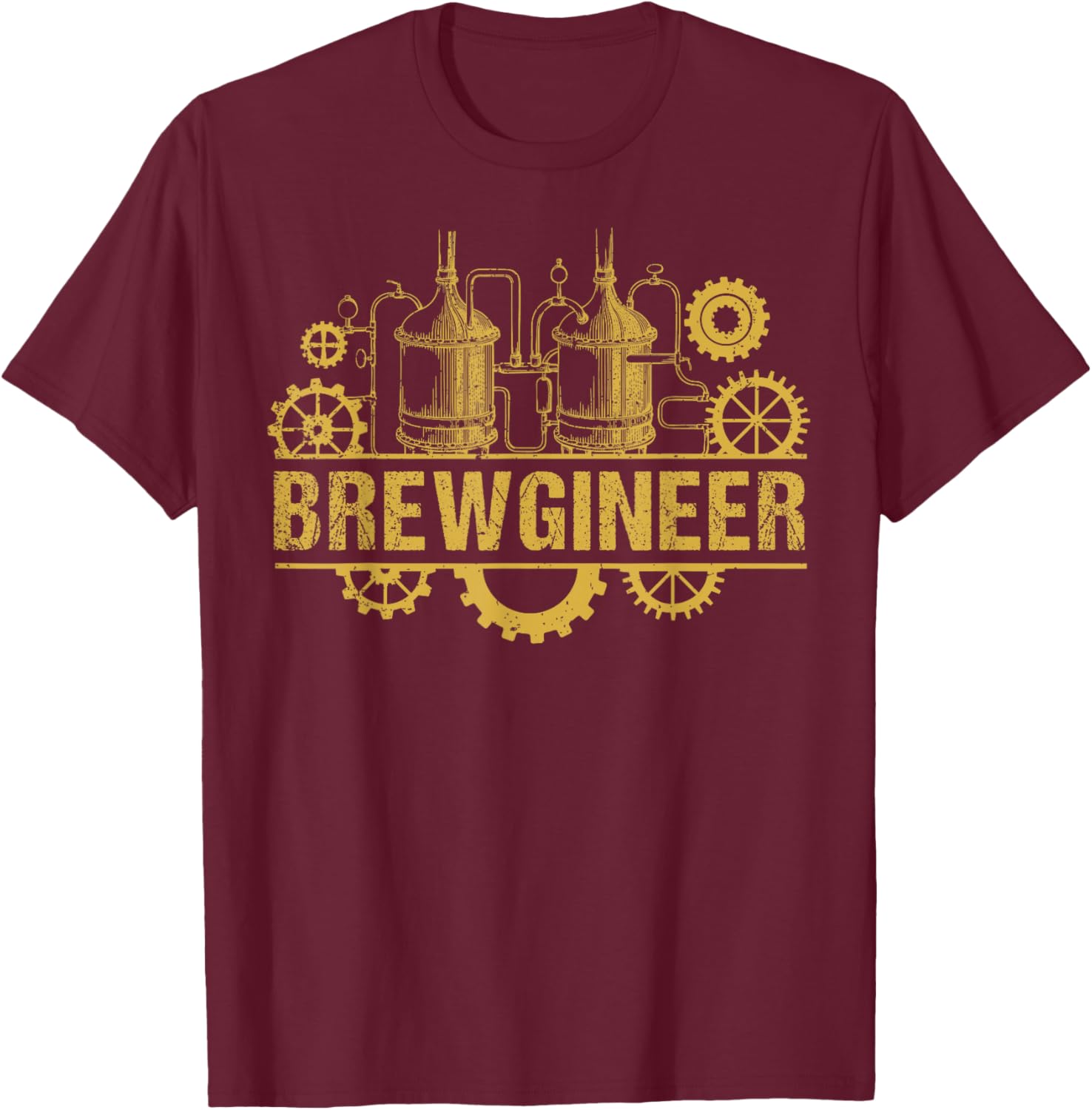 Brewgineer Beer Brewer Beergineer Homebrew T-Shirt - T-Shirt | Maroon