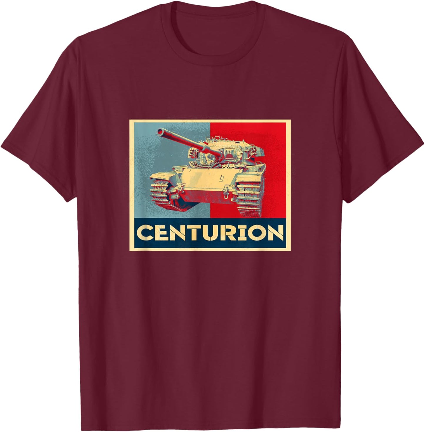 Centurion Tank WW2 British Military UK Armored Vehicle AFV T-Shirt - T-Shirt | Maroon