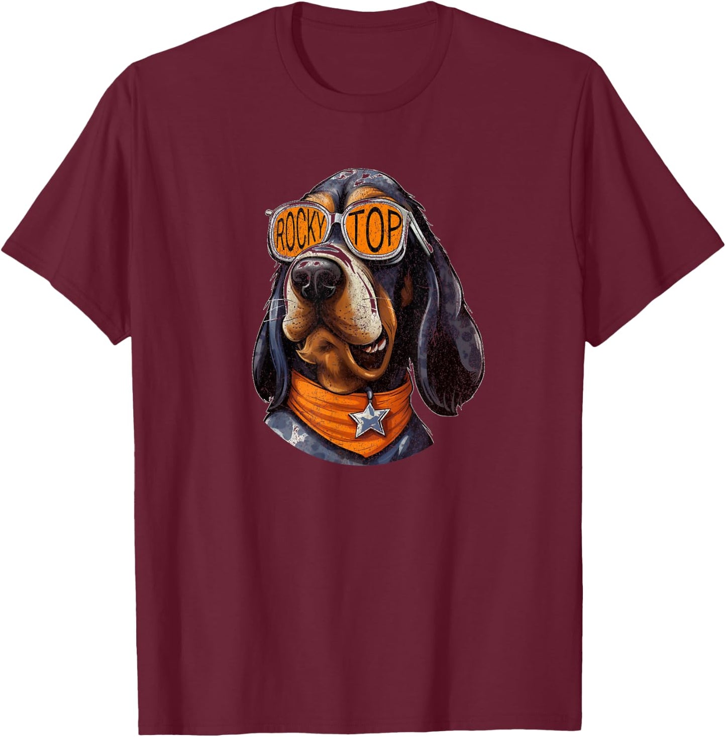Tennessee Dog Sport Lovers Coonhound Fan Rocky Top TN T-Shirt - T-Shirt | Maroon
