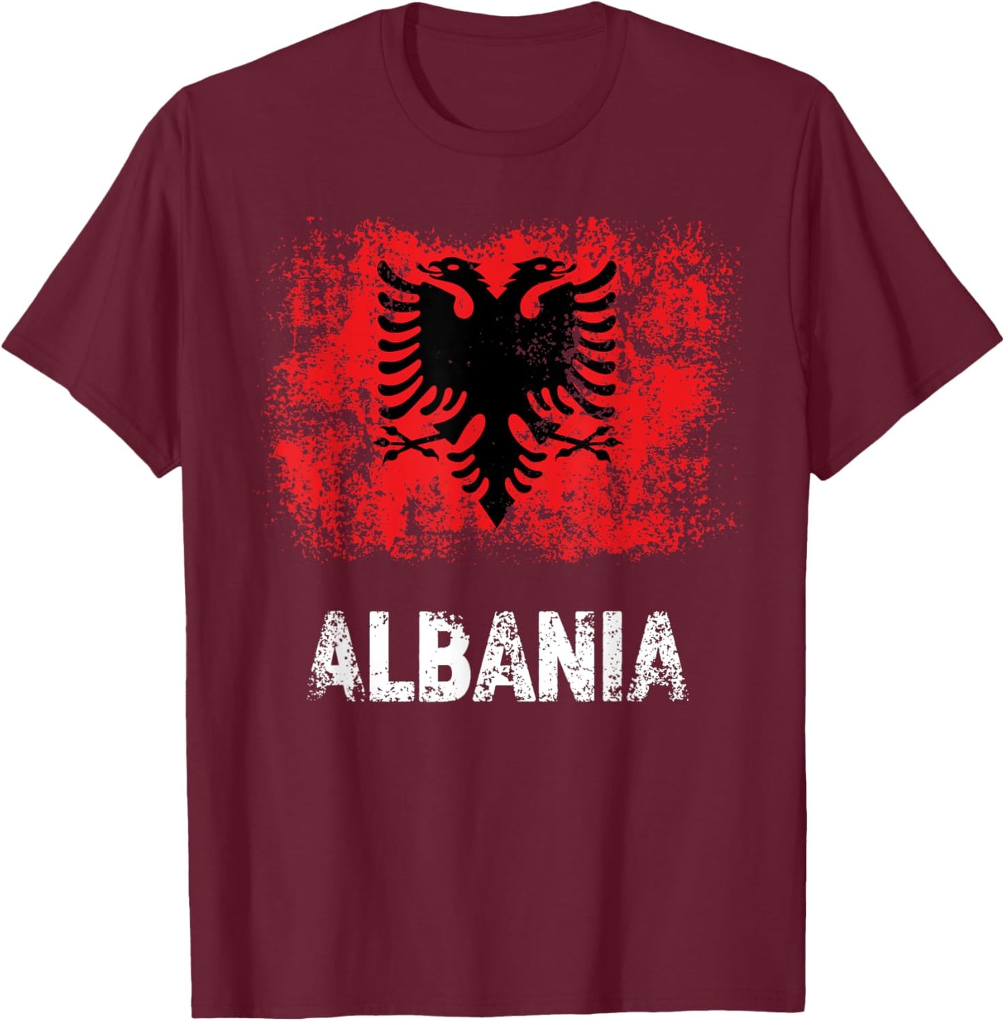 Albanian Patriot Albania Independence Day Albanian Flag Kids Men T-Shirt - T-Shirt | Maroon