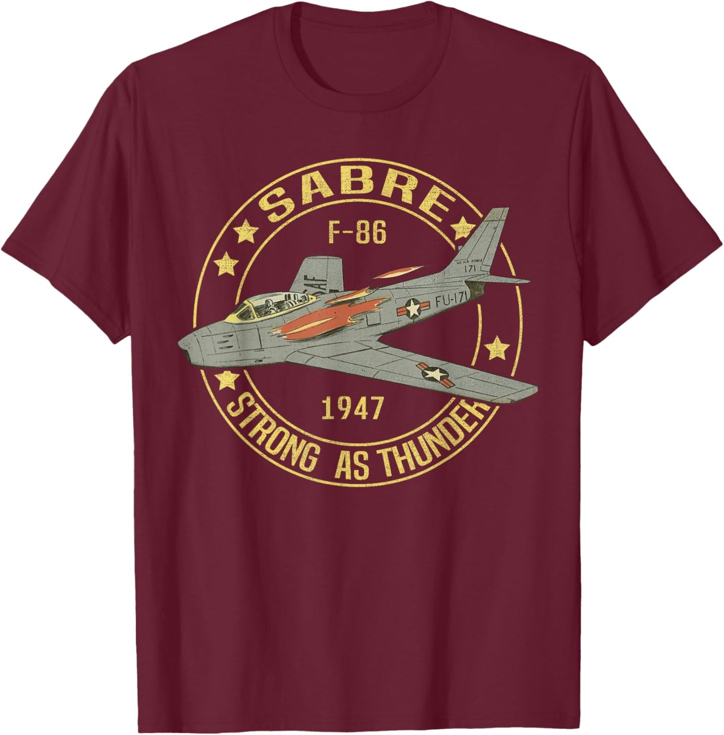 F-86 Sabre Jet F86 Sabrejet T-Shirt - T-Shirt | Maroon