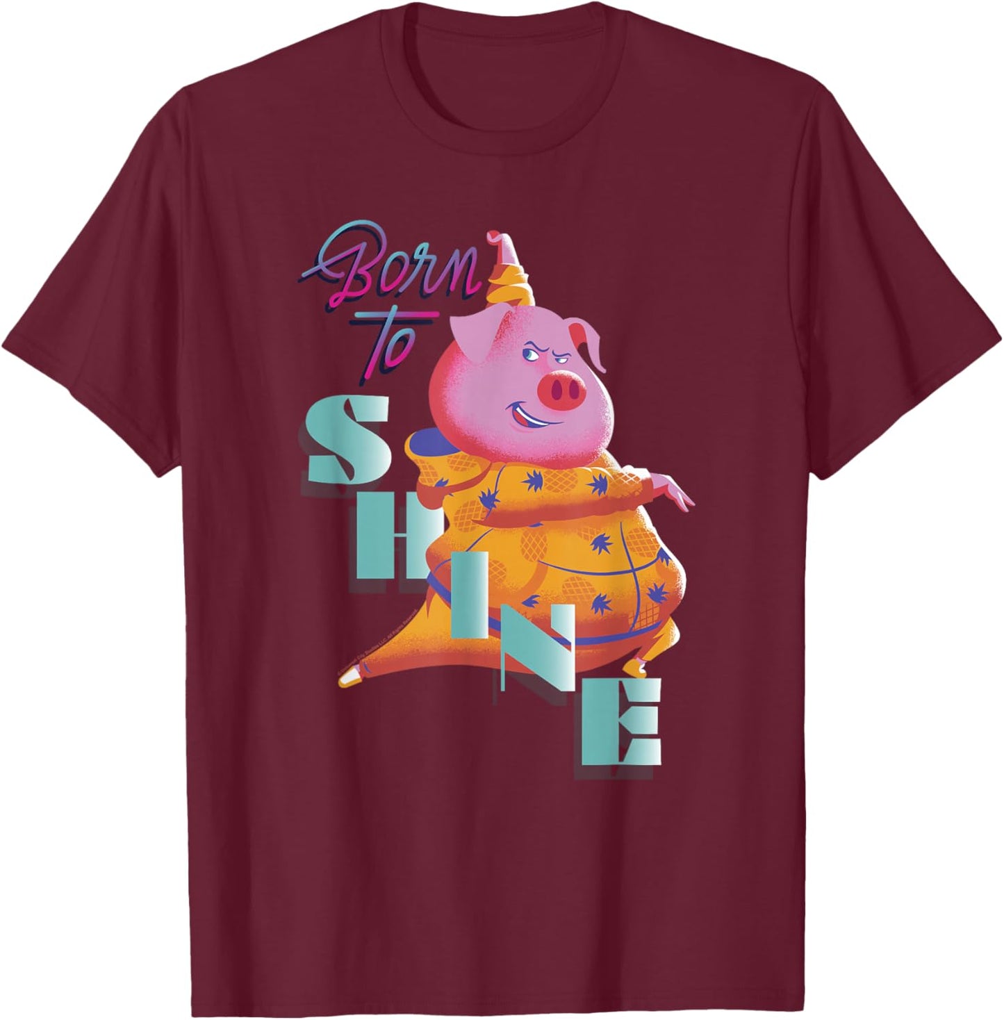 Sing 2 Gunter Born to Shine T-Shirt - T-Shirt | Maroon