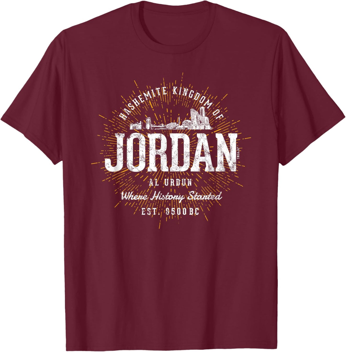 Vintage Style Retro Jordan T-Shirt - T-Shirt | Maroon