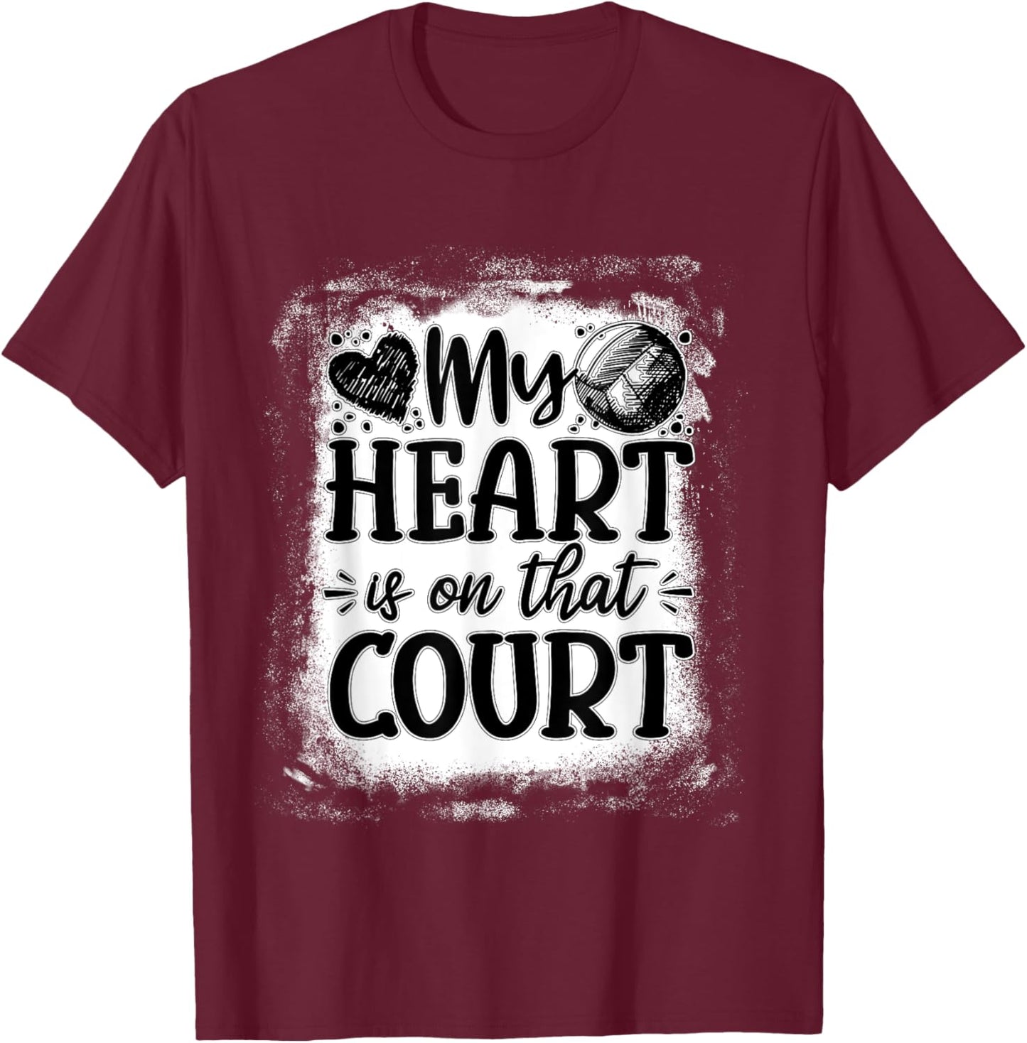 Volleyball Mom Volleyball Player Volleyball Mothers Day T-Shirt - T-Shirt | Maroon