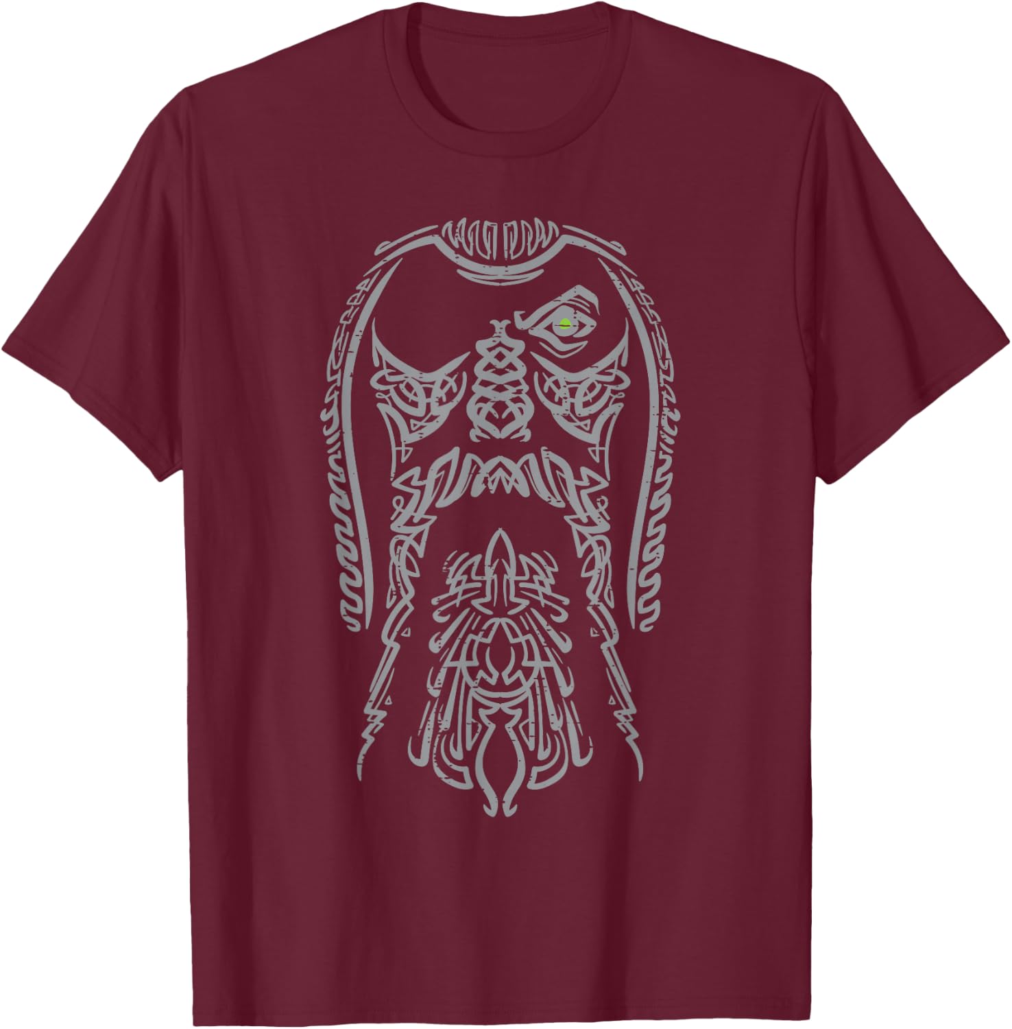 Viking Odin Face Norse Mythology God Men Women Boys Kids T-Shirt - T-Shirt | Maroon