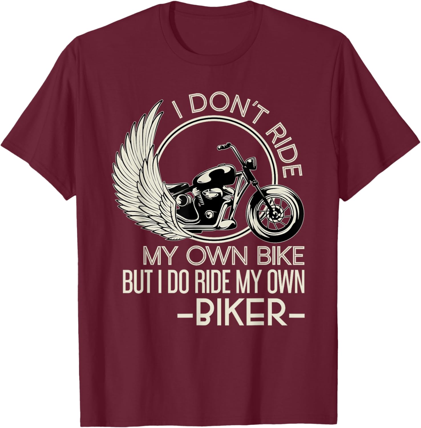 Motorcyclist Funny Motorcycle Gift Women Biker T-Shirt - T-Shirt | Maroon