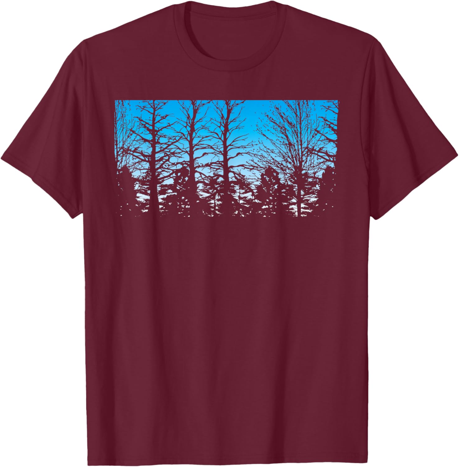 Outdoor Nature Lovers Trees Nature Forest T-Shirt - T-Shirt | Maroon