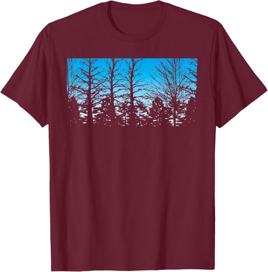Outdoor Nature Lovers Trees Nature Forest T-Shirt - T-Shirt | Maroon