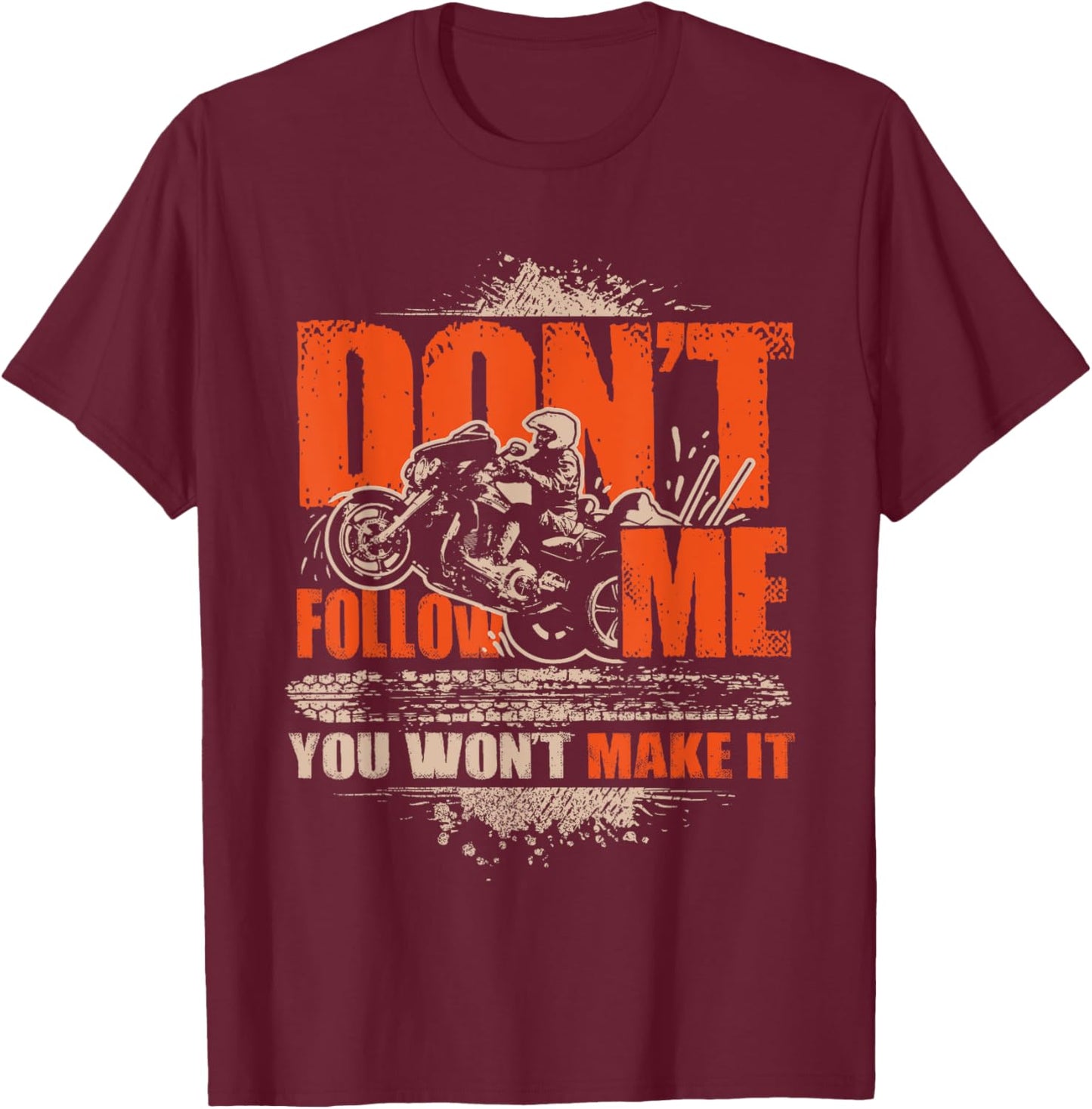 Folgen Mir Nicht Du Schaffst Es Nicht Wheelie Trike Motorcycle T-Shirt - T-Shirt | Maroon