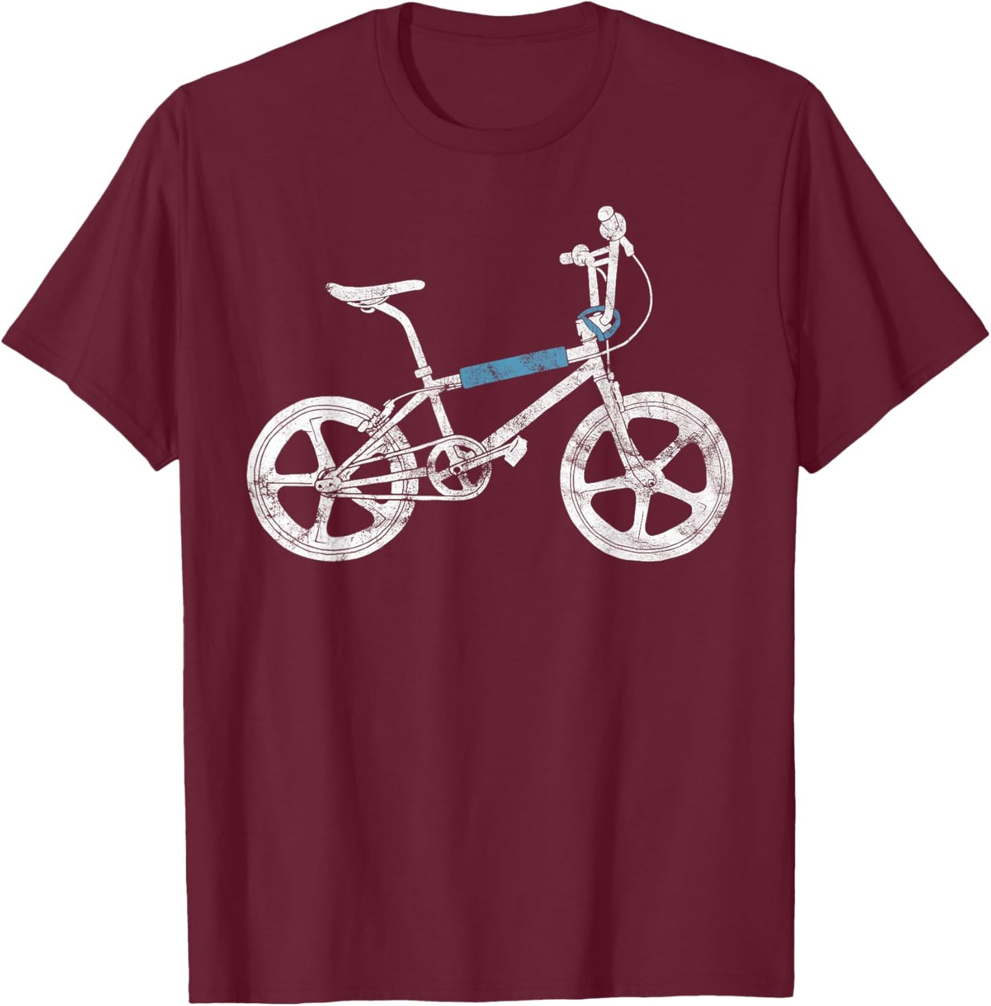Old School Vintage 80's 90's BMX for Retro Bike Riders T-Shirt - T-Shirt | Maroon