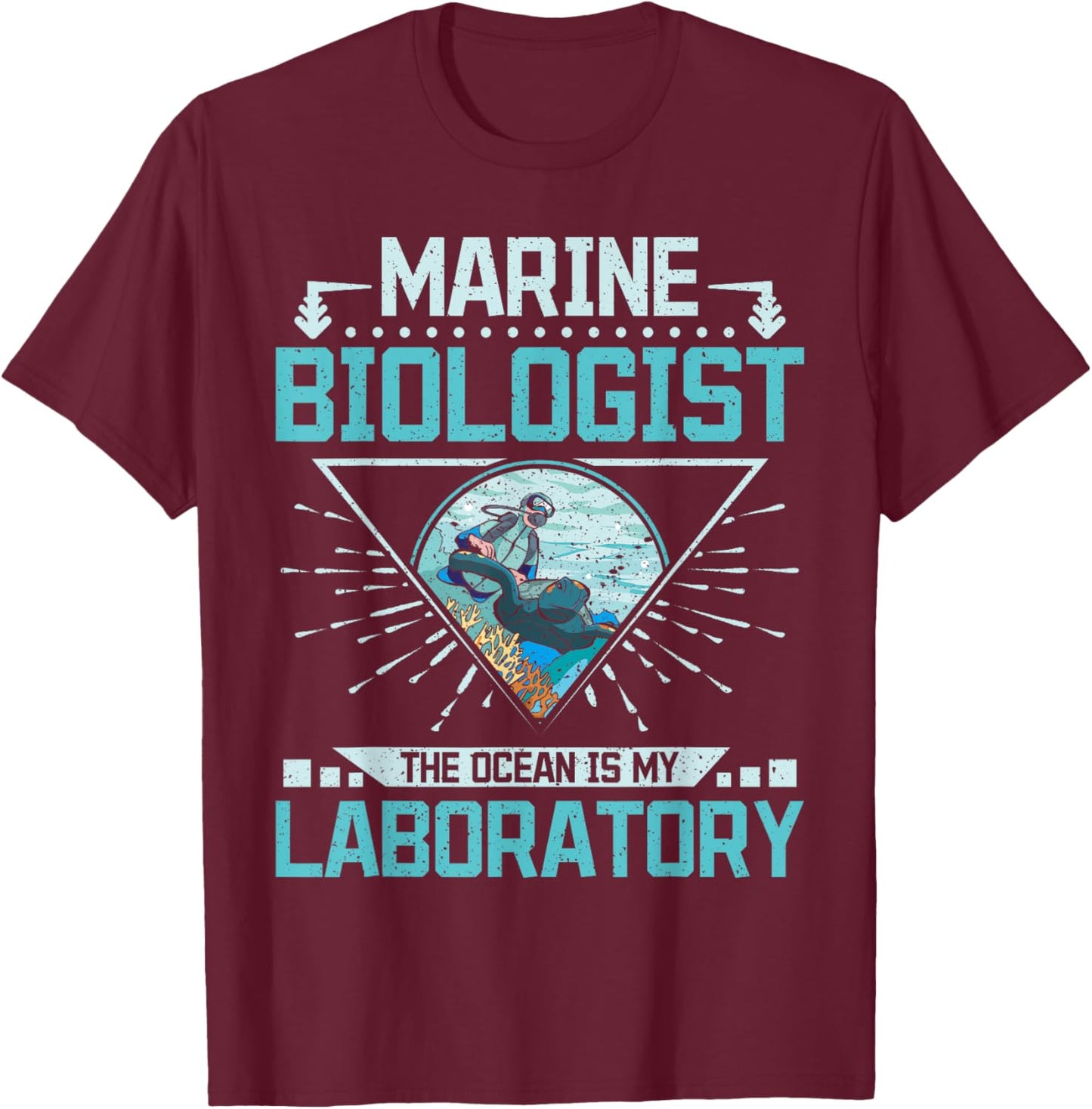 Marine biologist the ocean is my laboratory T-Shirt - T-Shirt | Maroon