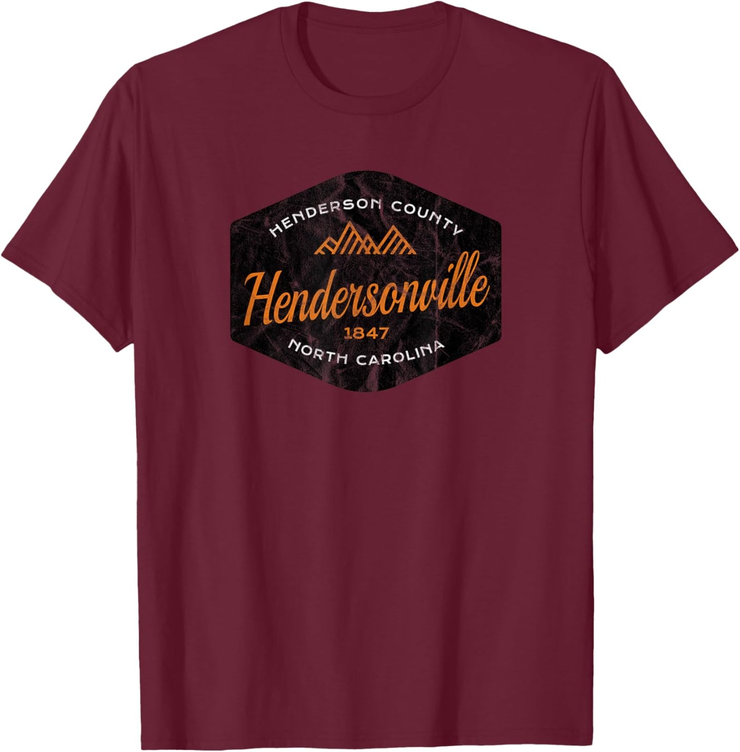 Mountain Towns of NC - Hendersonville, NC T-Shirt - T-Shirt | Maroon