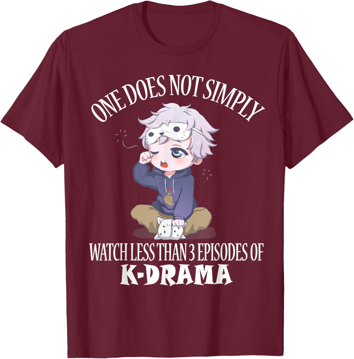 Korean Drama Kdrama Finger Heart Design T-Shirt - T-Shirt | Maroon