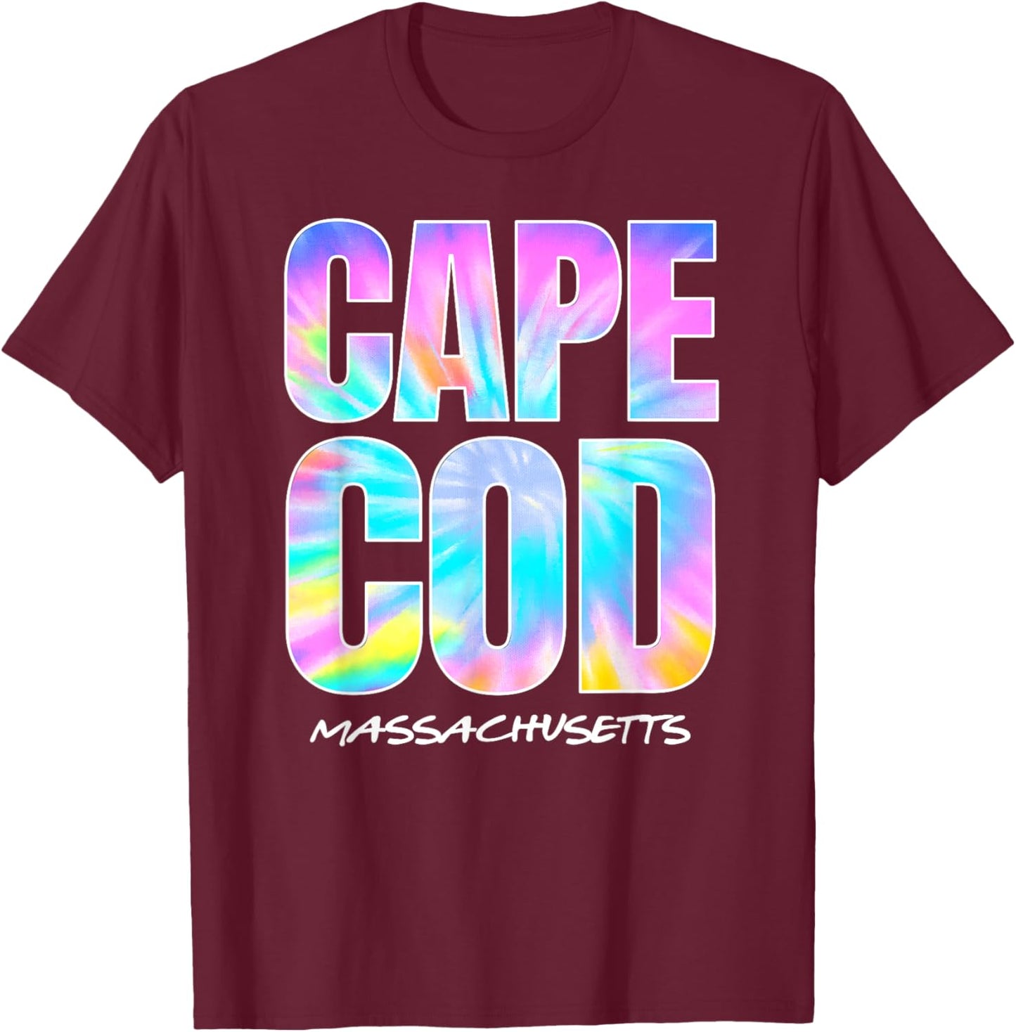 Vintage Cape Cod kids Retro Tie Dye T-Shirt - T-Shirt | Maroon