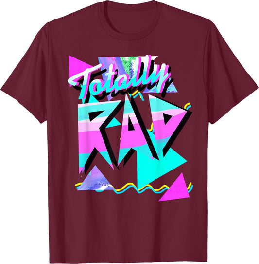 1980's-Style Totally Rad 80s Casual Hipster v.10.1 T-Shirt - T-Shirt | Maroon