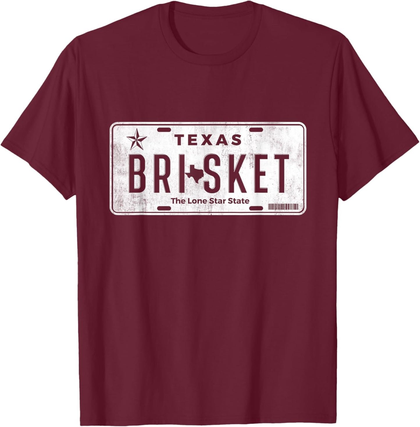 Texas Brisket - Pitmaster BBQ Lover Smoker Grilling T-Shirt - T-Shirt | Maroon