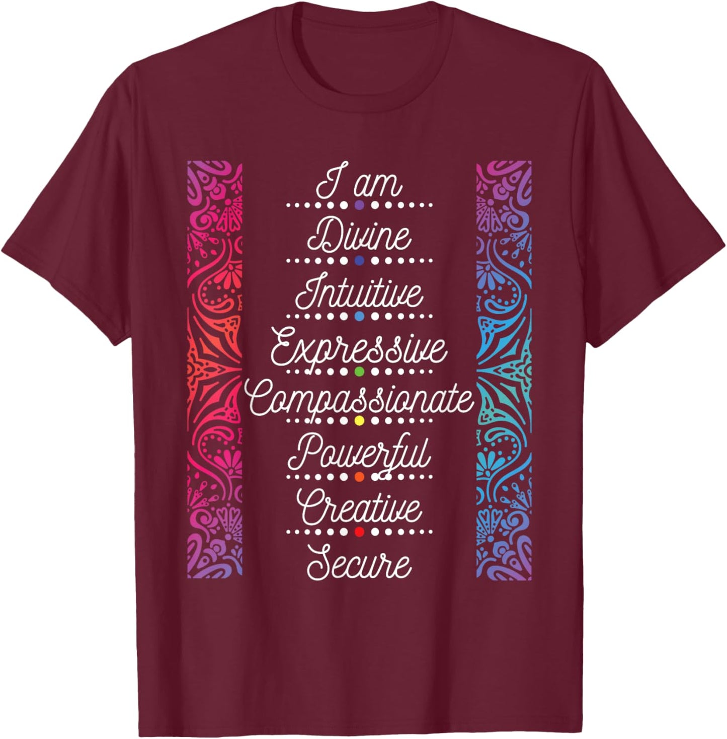 I Am Divine - Reiki Master Holistic Healer Chakra Healing T-Shirt - T-Shirt | Maroon