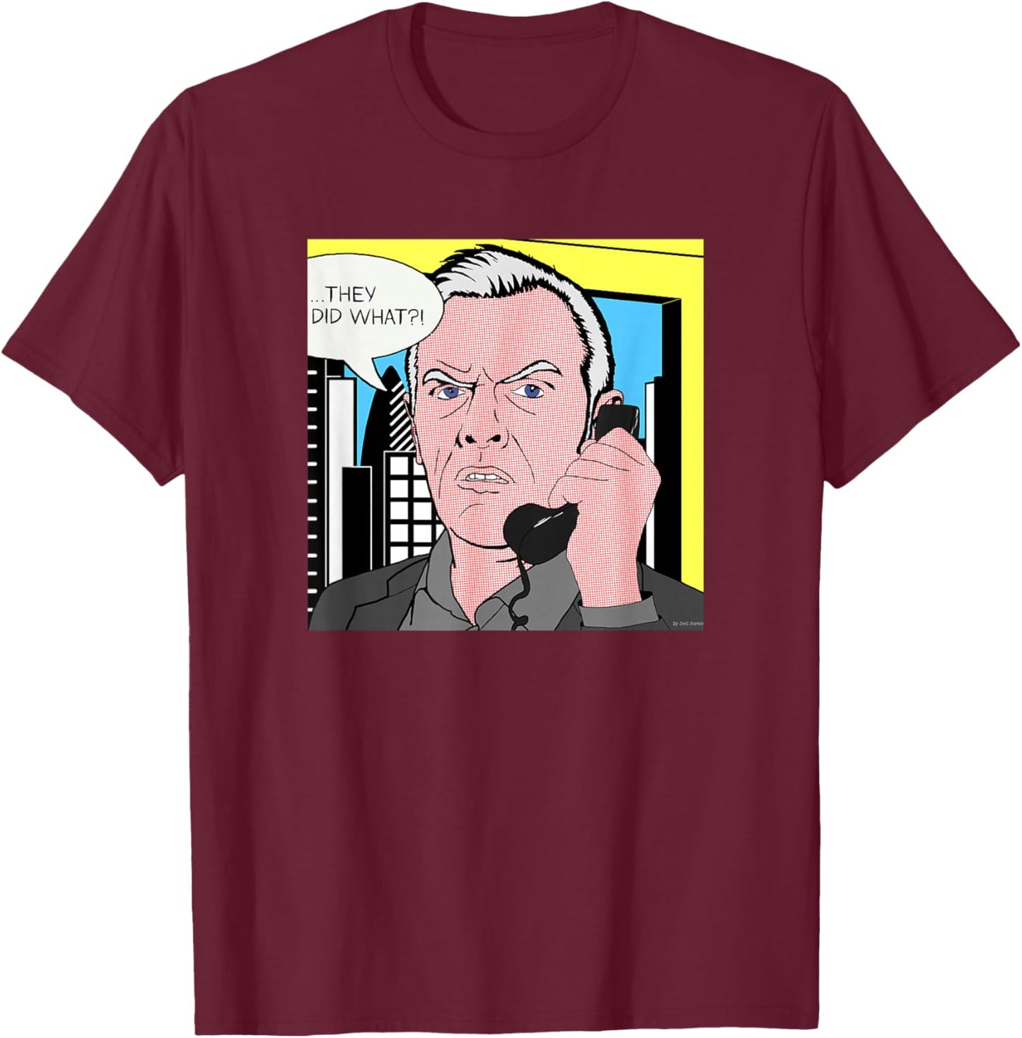 Taskmaster Lichtenstein Greg Davies , Women's, -Adults, Black, Small, Short Sleeve, Cotton Blend T-Shirt - T-Shirt | Maroon