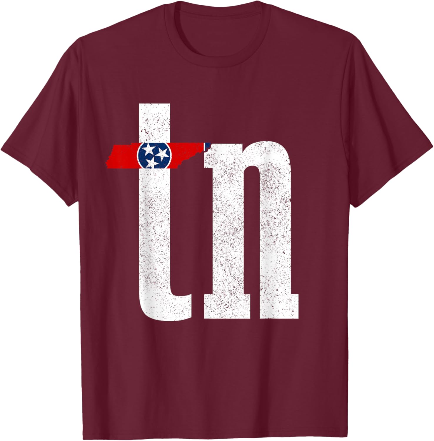 Tennessee Flag TN Pride State Map Nashville Memphis T-Shirt - T-Shirt | Maroon