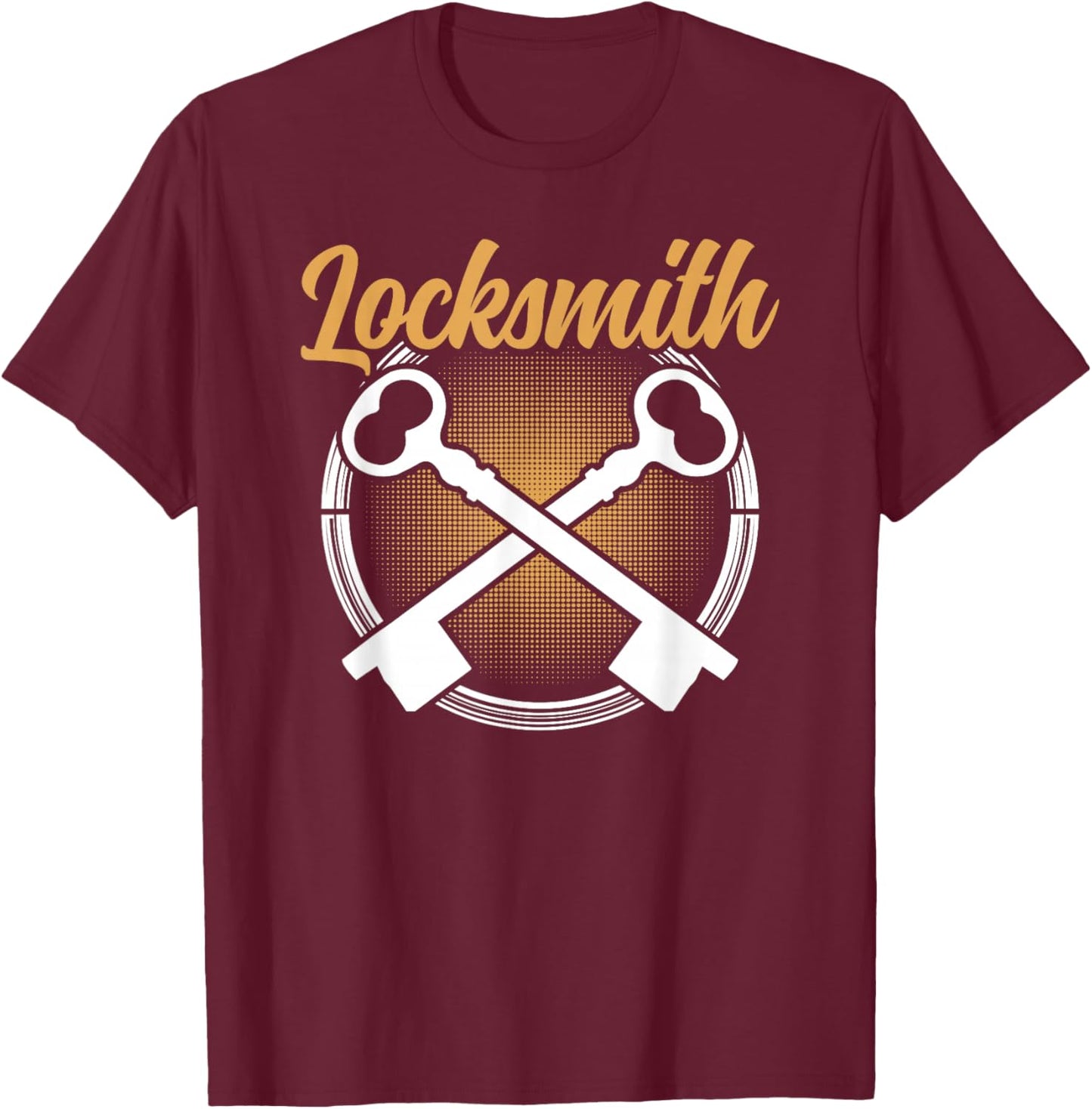 Locksmith Lock Locksmith Profession T-Shirt - T-Shirt | Maroon