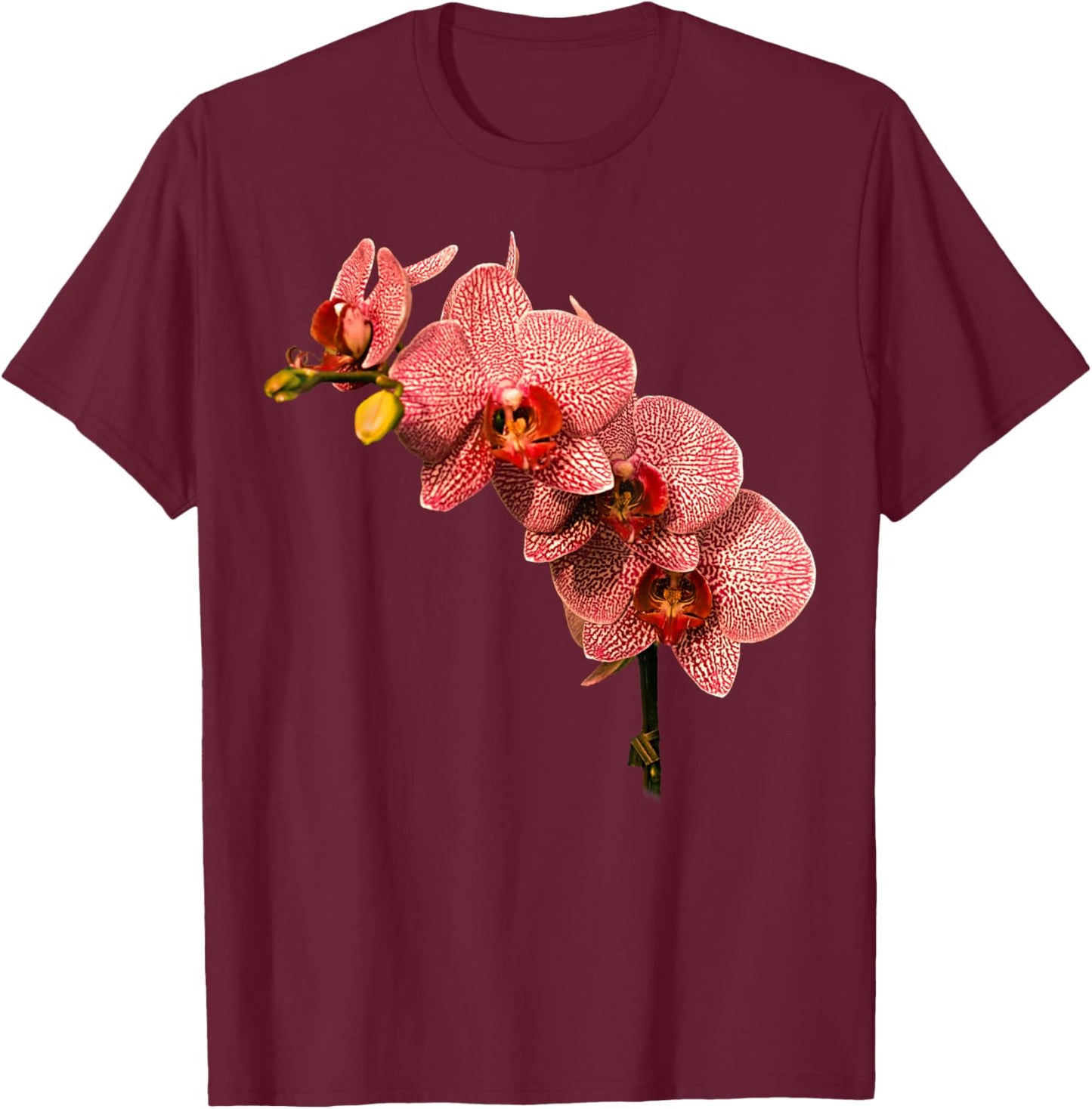 Orchid Flower Lover Beautiful & Calming Nature T-Shirt - T-Shirt | Maroon
