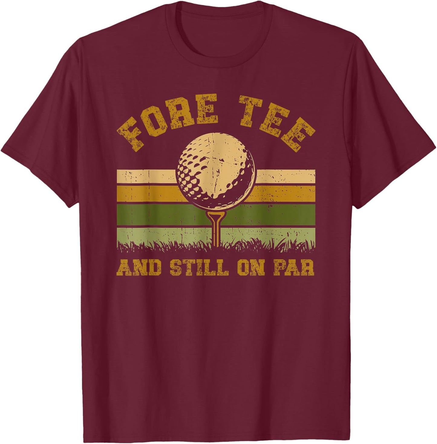Fore 40th Birthday Golf T-Shirt - T-Shirt | Maroon