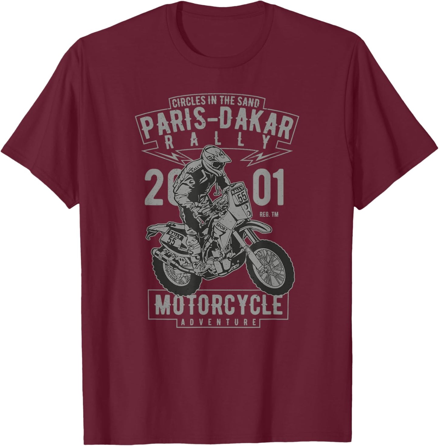 Paris-Dakar rally motorcycle adventure for off-road biker T-Shirt - T-Shirt | Maroon