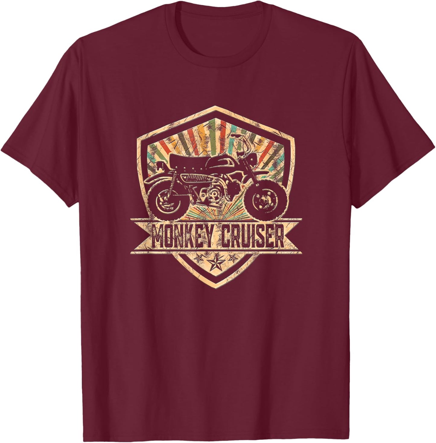 Monkey Z50 Cruiser Moped Motorcycle Japan T-Shirt - T-Shirt | Maroon