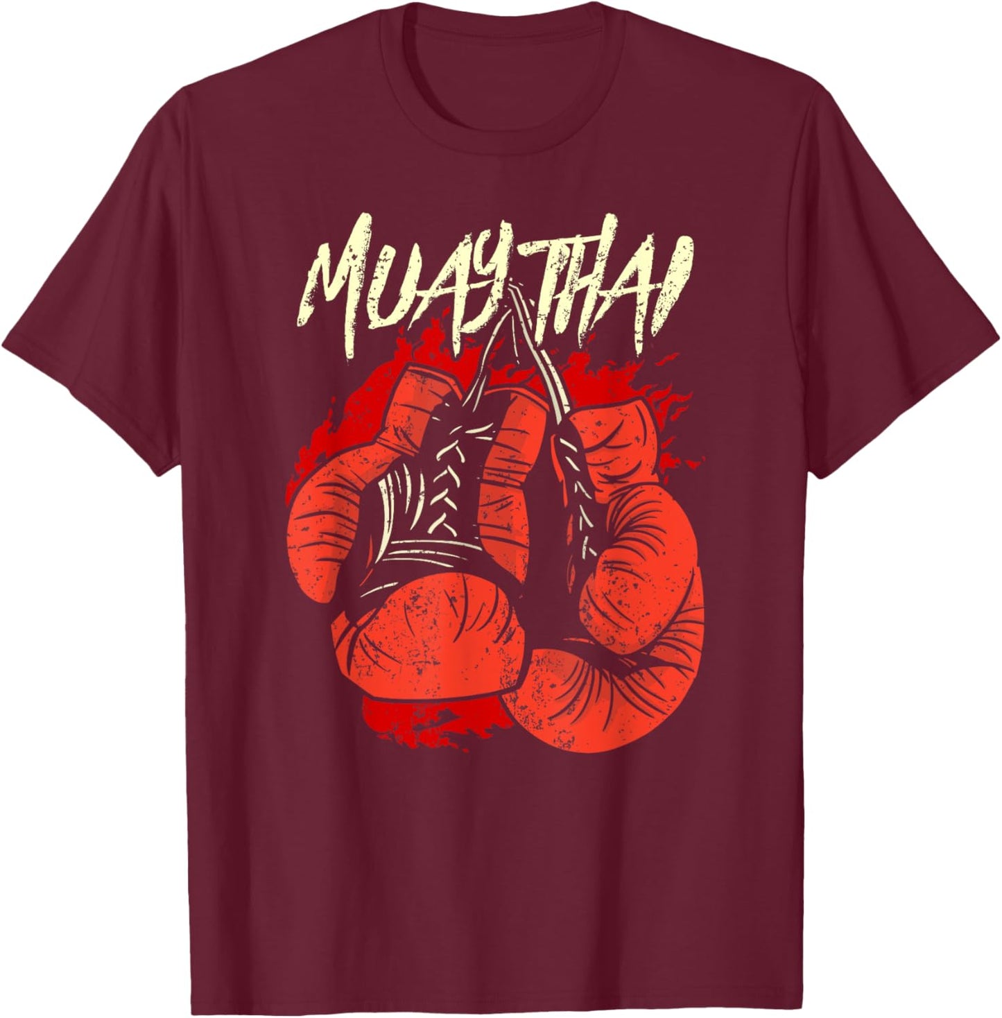 Muay Thai Hobby Boxing Martial Arts Fighter T-Shirt - T-Shirt | Maroon
