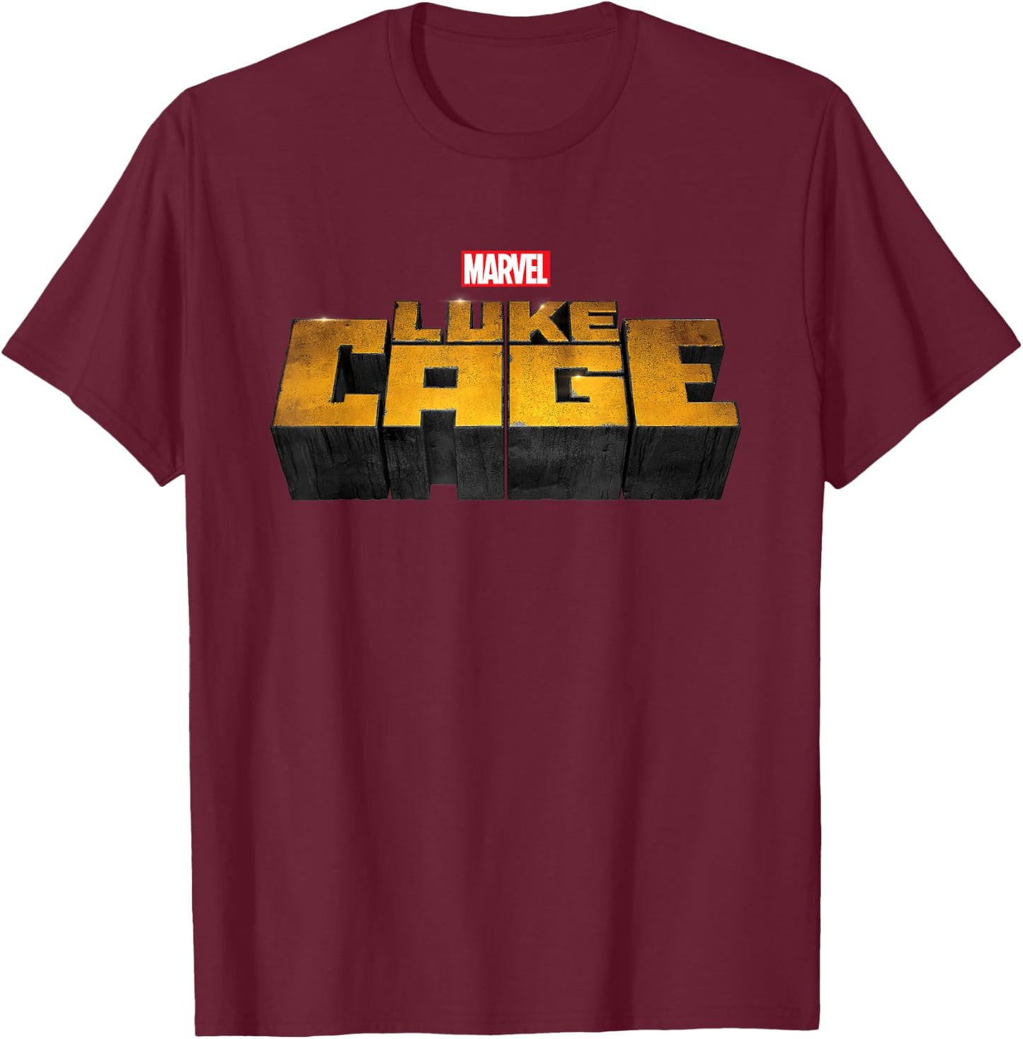 Marvel Luke Cage Series Logo T-Shirt - T-Shirt | Maroon
